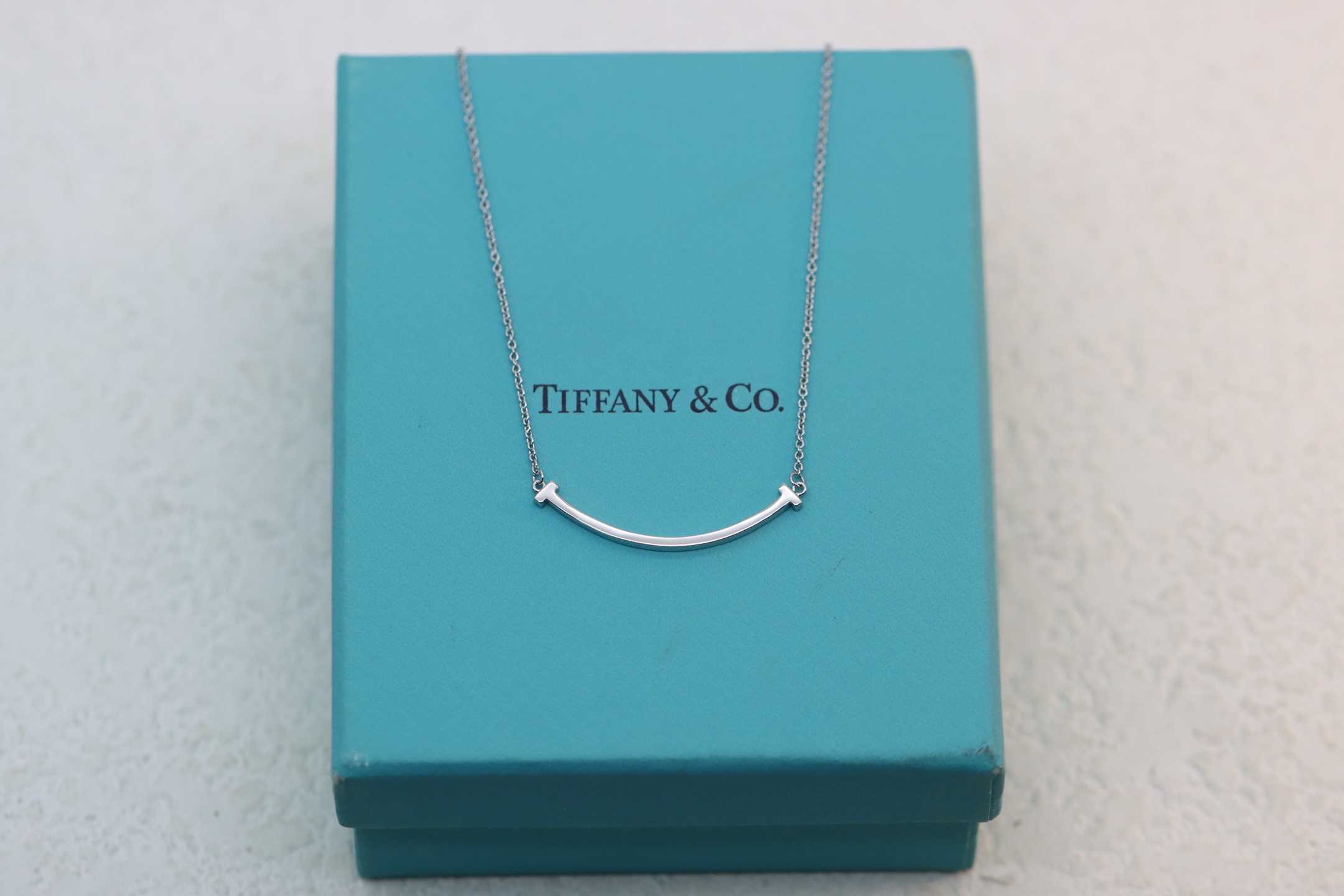 Tiffany & Co. Tiffany&Co. 银色无钻笑脸 锁骨项链