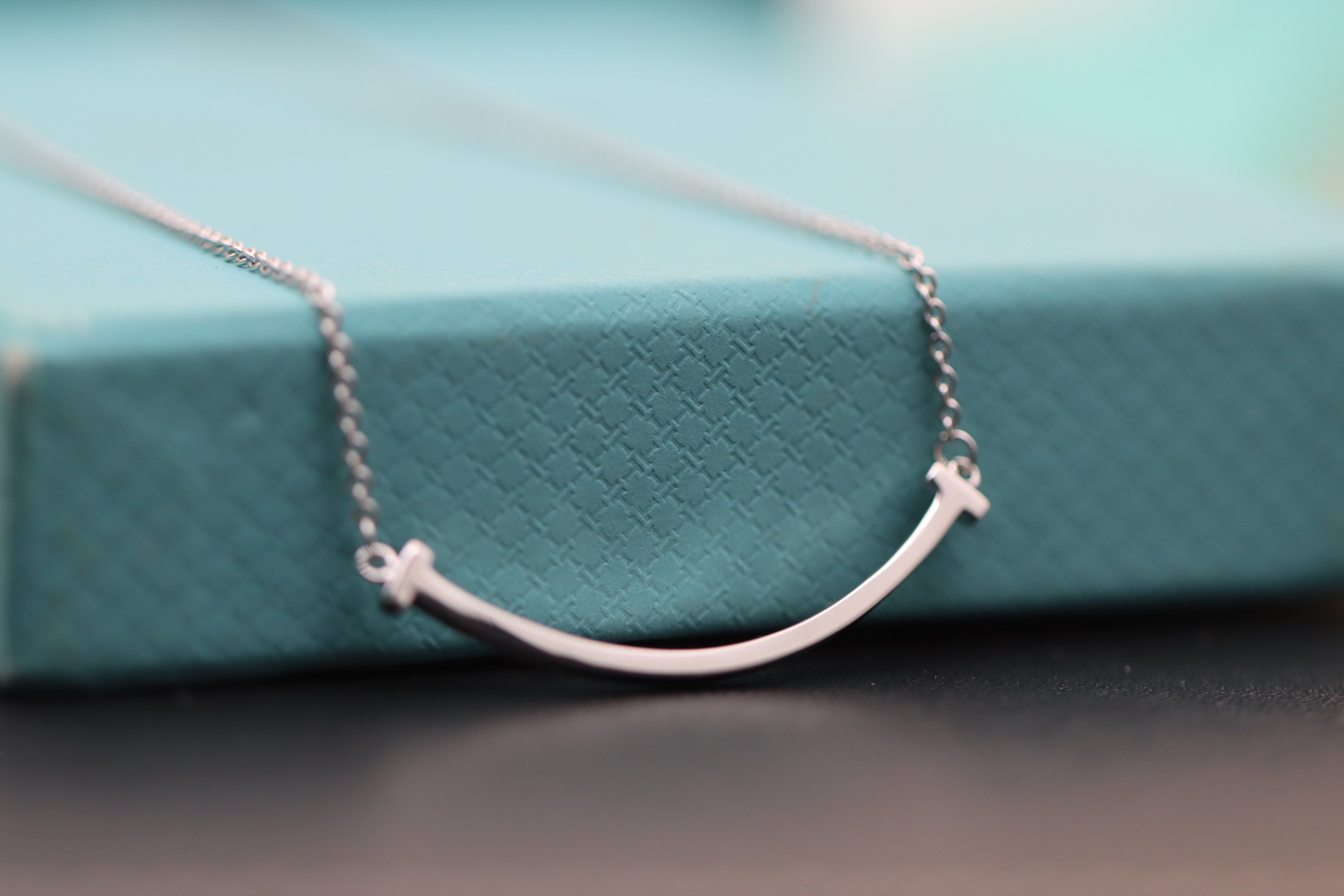 Tiffany & Co. Tiffany&Co. 银色无钻笑脸 锁骨项链
