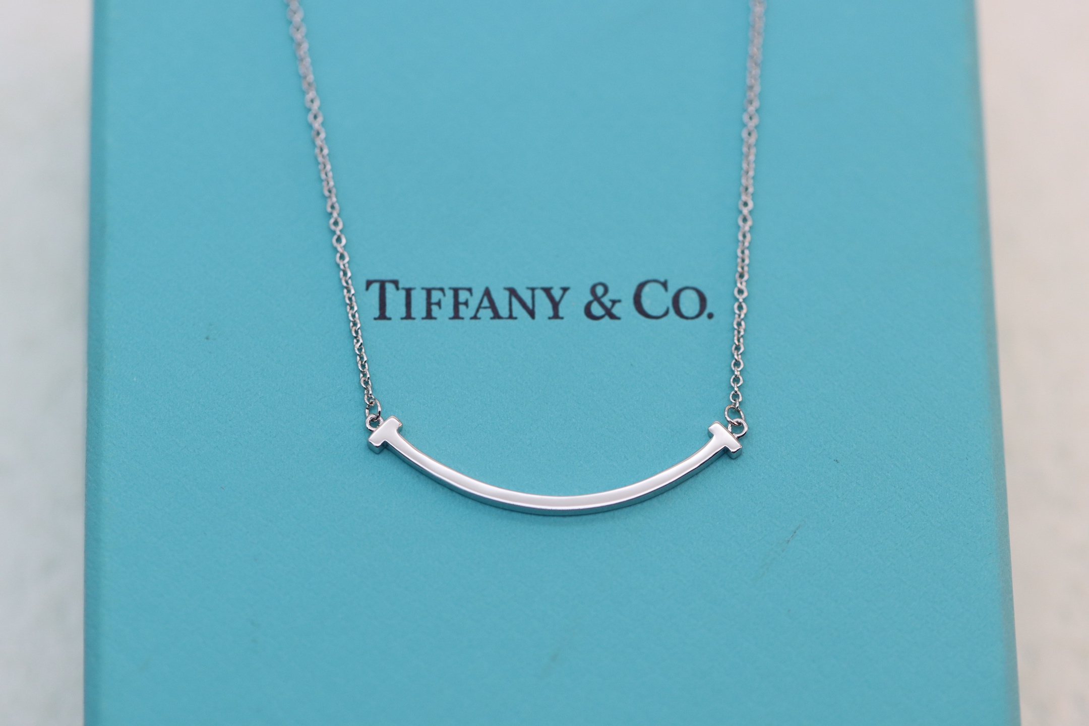 Tiffany & Co. Tiffany&Co. 银色无钻笑脸 锁骨项链