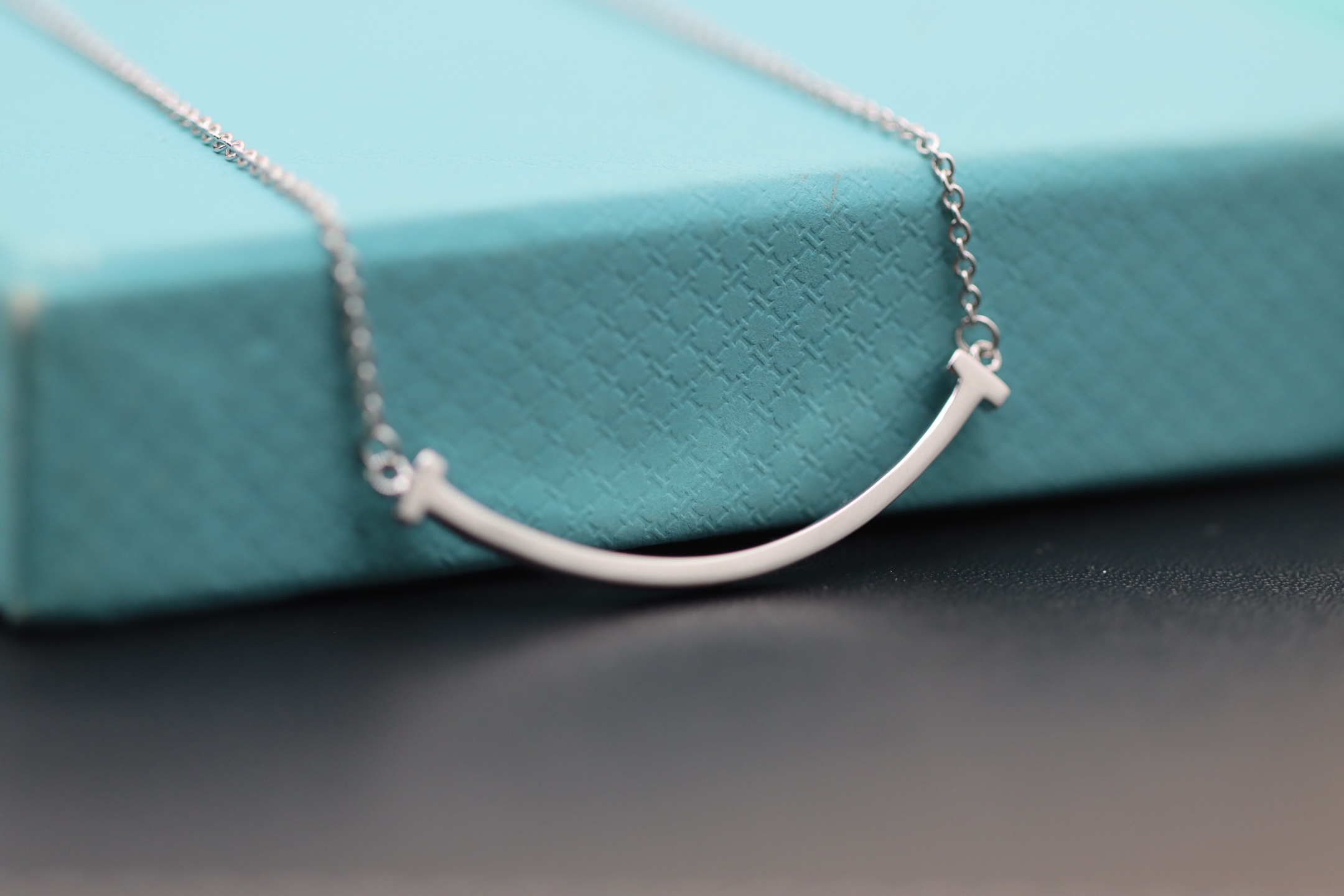 Tiffany & Co. Tiffany&Co. 银色无钻笑脸 锁骨项链