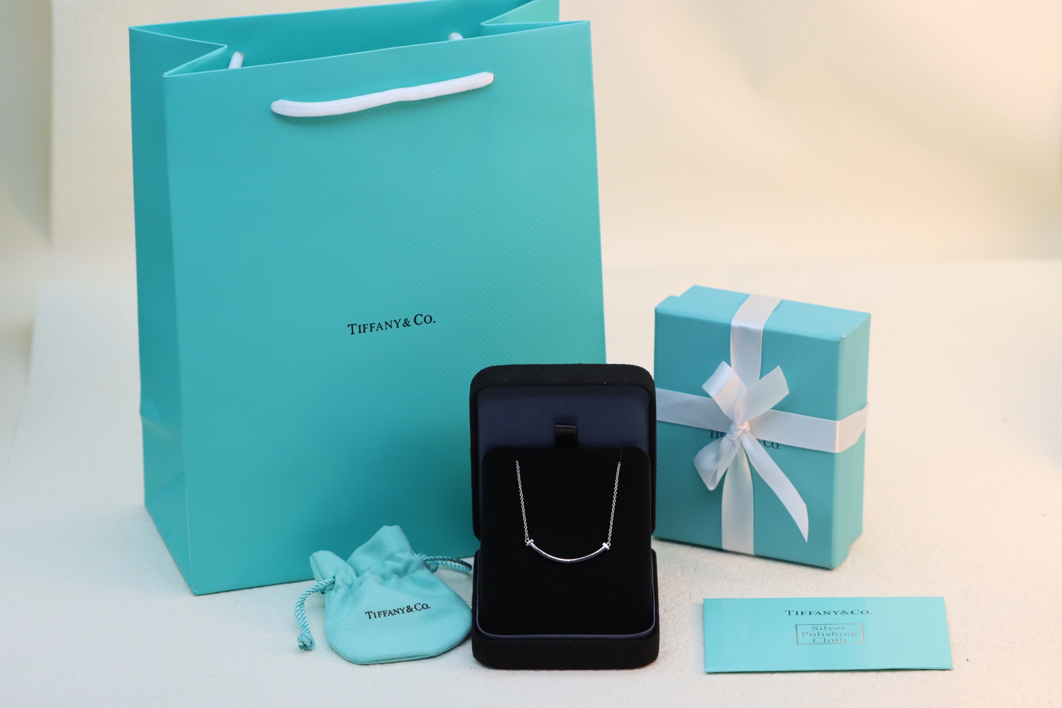 Tiffany & Co. Tiffany&Co. 银色无钻笑脸 锁骨项链