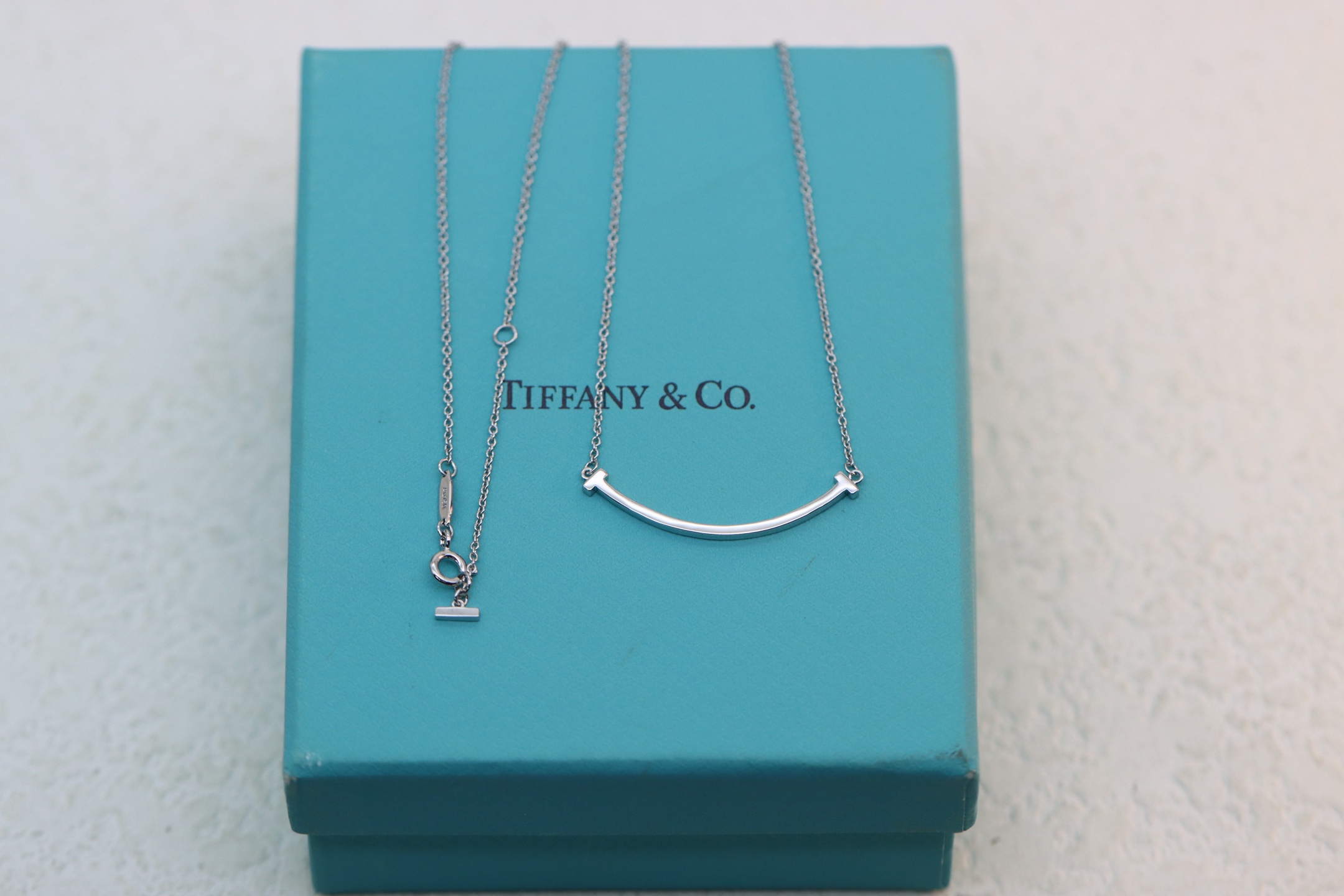 Tiffany & Co. Tiffany&Co. 银色无钻笑脸 锁骨项链