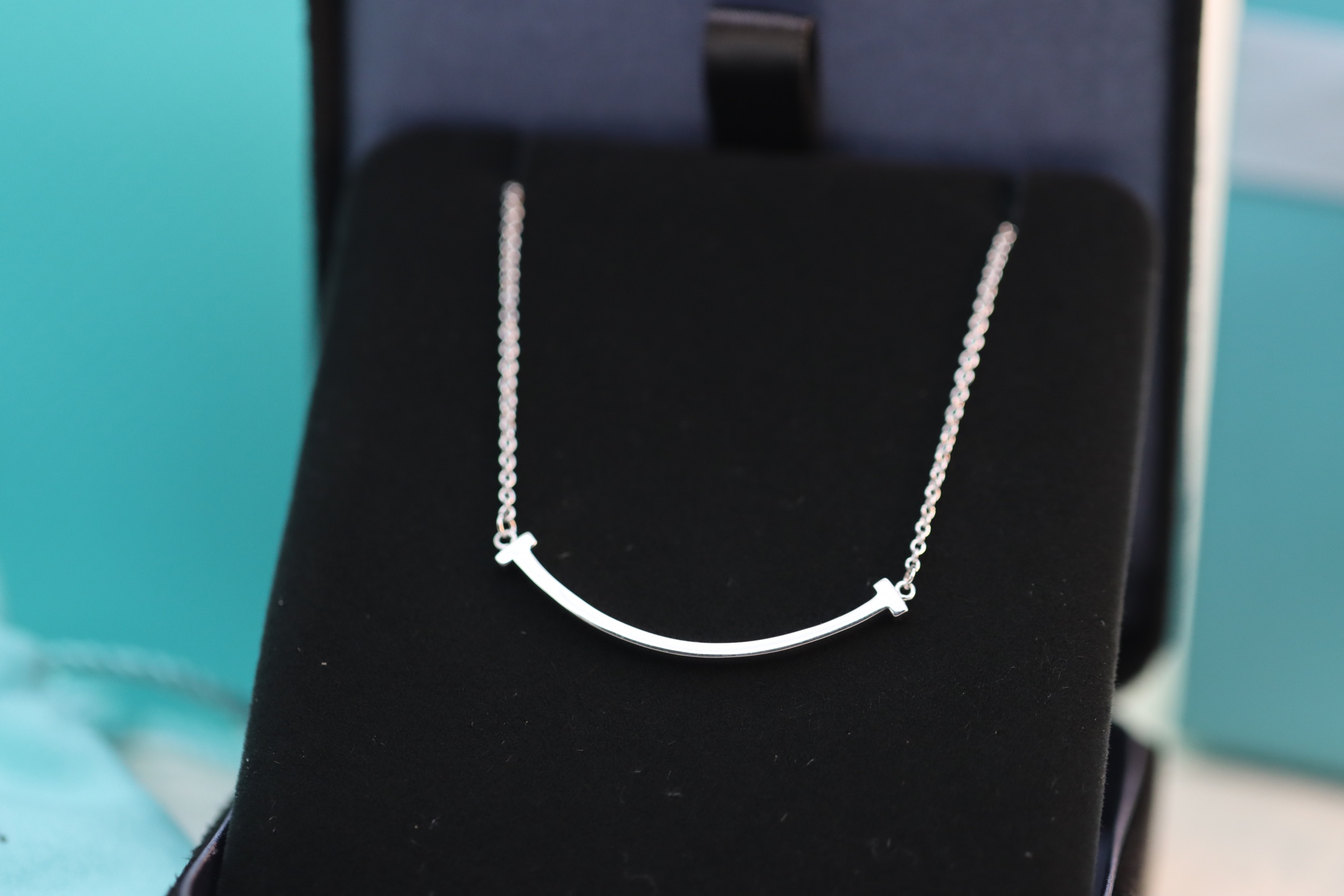Tiffany & Co. Tiffany&Co. 银色无钻笑脸 锁骨项链