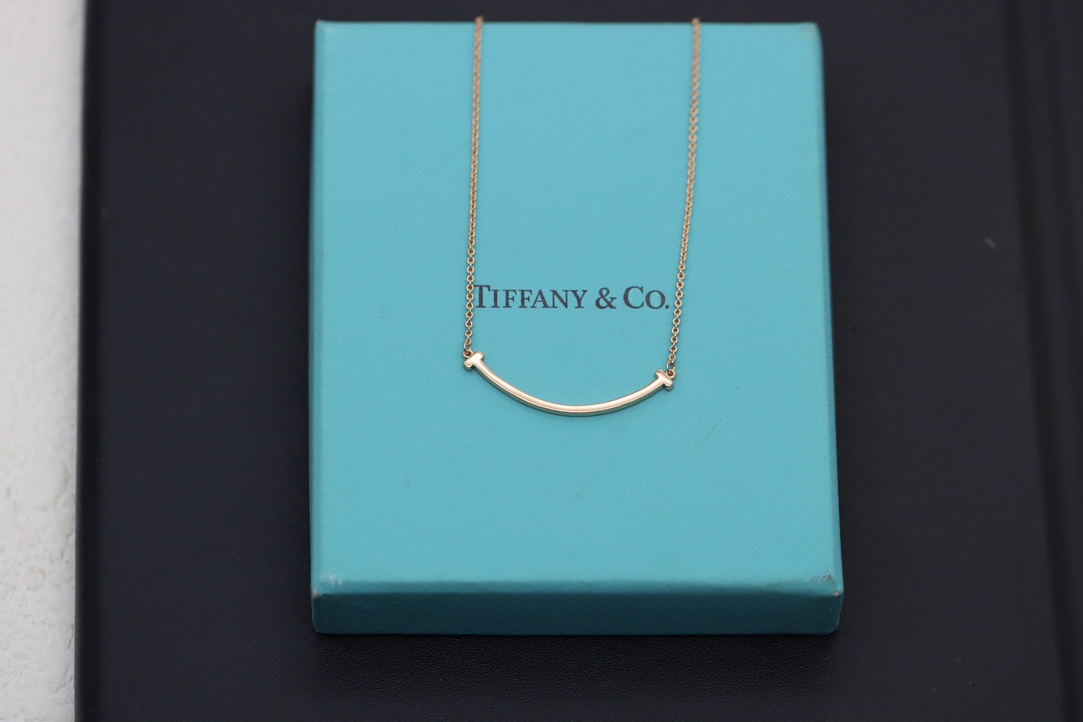 Tiffany & Co. Tiffany&Co. 玫瑰金无钻笑脸 锁骨项链