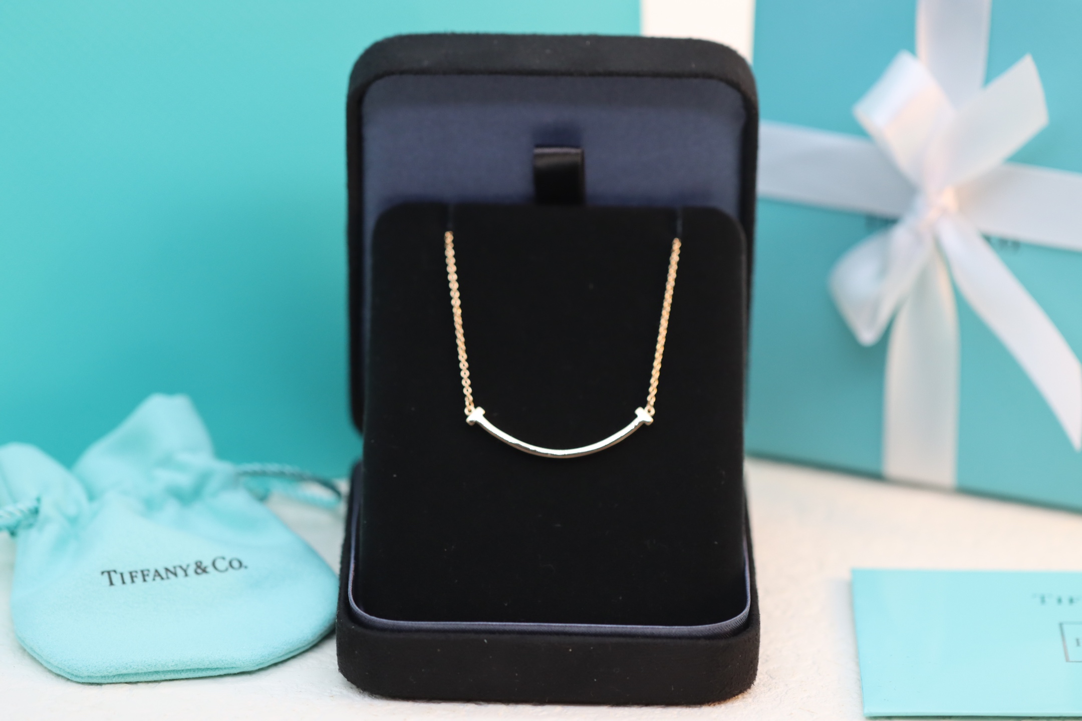 Tiffany & Co. Tiffany&Co. 玫瑰金无钻笑脸 锁骨项链