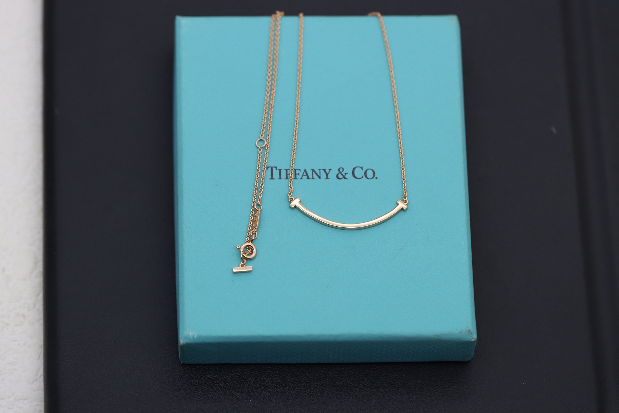 Tiffany & Co. Tiffany&Co. 玫瑰金无钻笑脸 锁骨项链