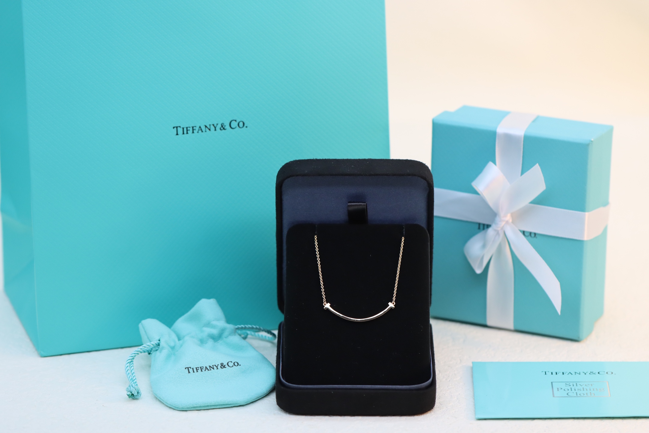 Tiffany & Co. Tiffany&Co. 玫瑰金无钻笑脸 锁骨项链