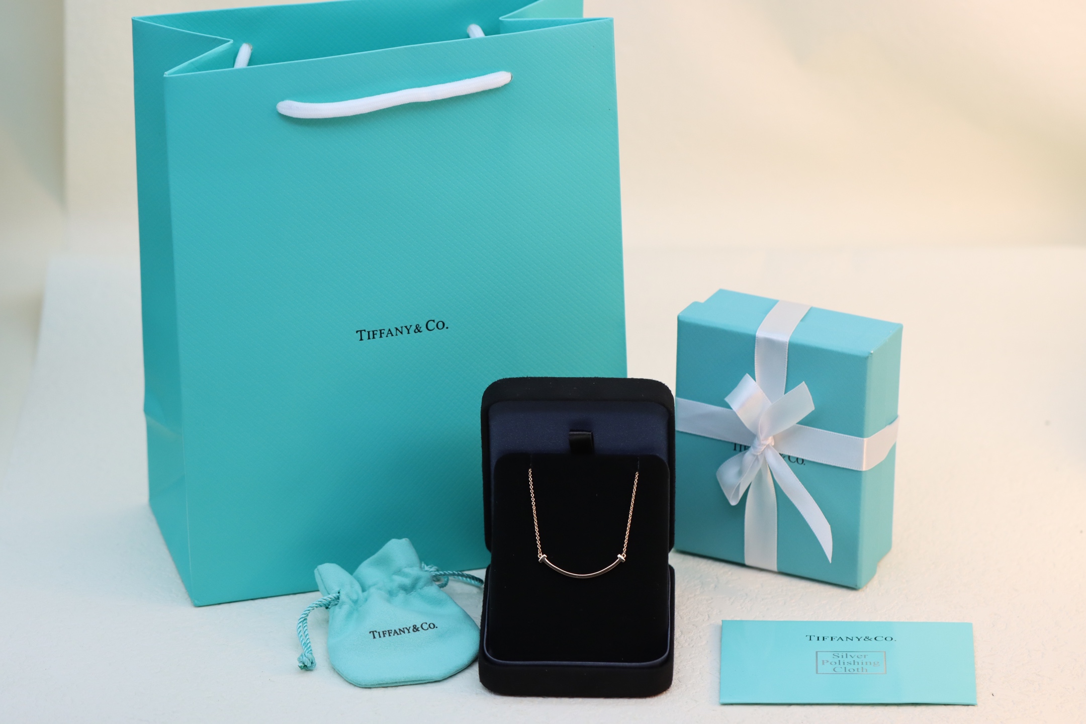 Tiffany & Co. Tiffany&Co. 玫瑰金无钻笑脸 锁骨项链