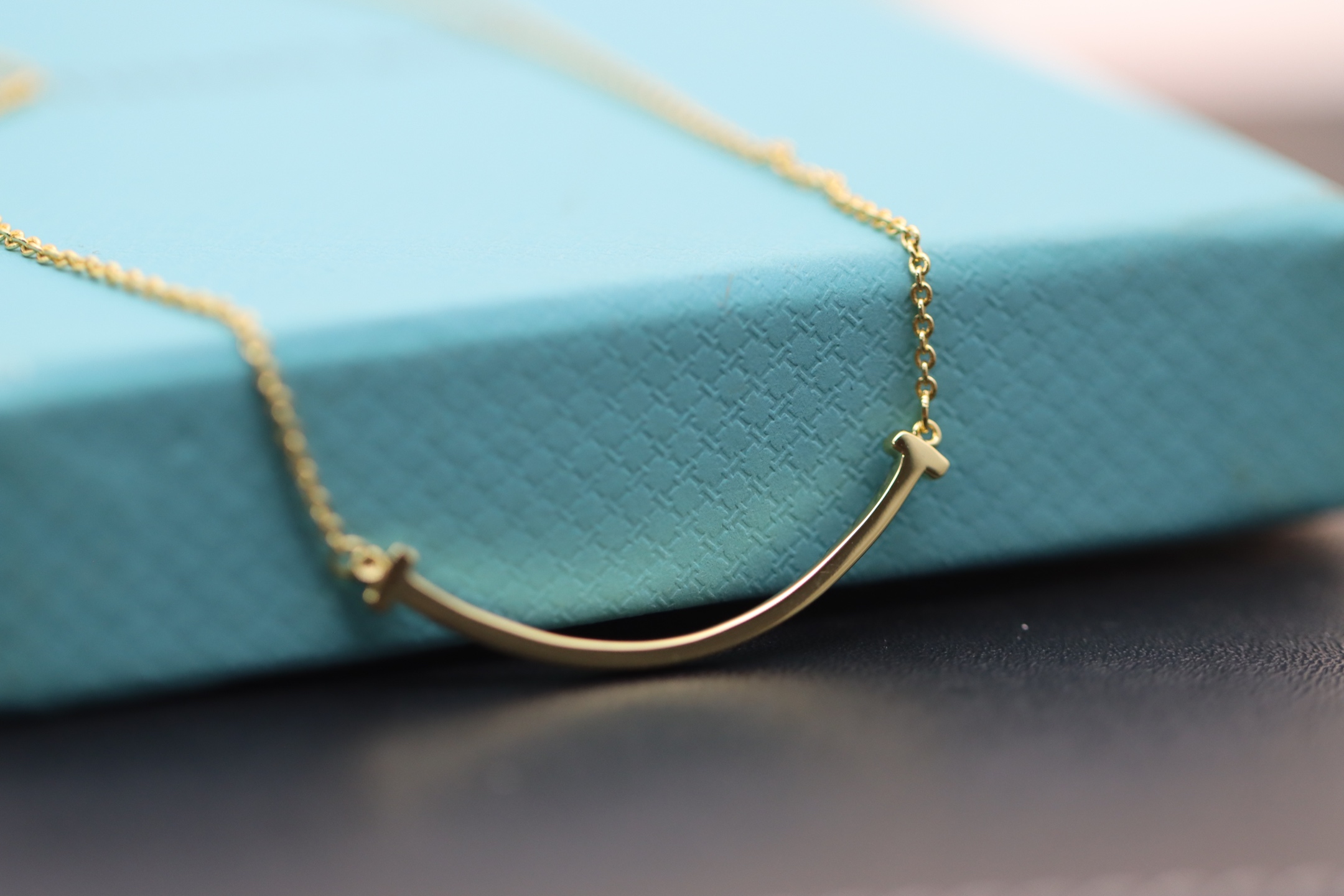 Tiffany & Co. Tiffany&Co. 香槟金无钻笑脸 锁骨项链