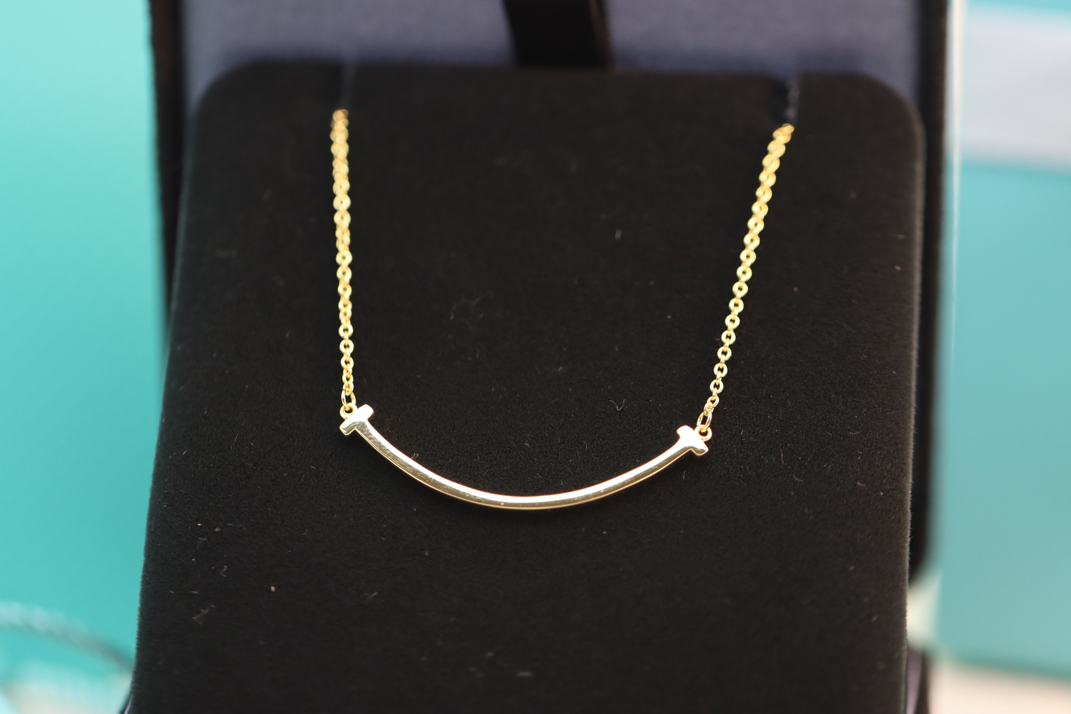 Tiffany & Co. Tiffany&Co. 香槟金无钻笑脸 锁骨项链