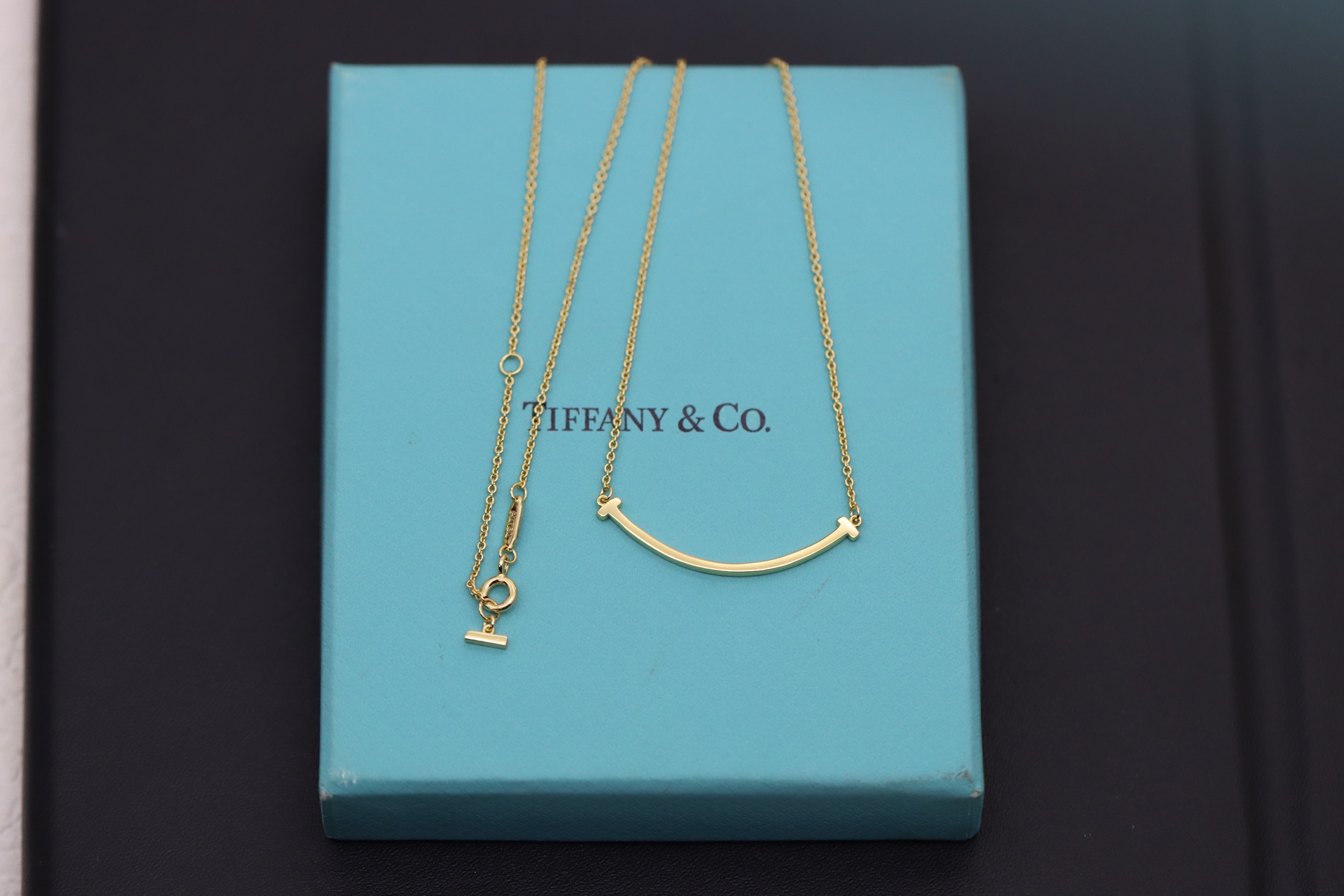 Tiffany & Co. Tiffany&Co. 香槟金无钻笑脸 锁骨项链
