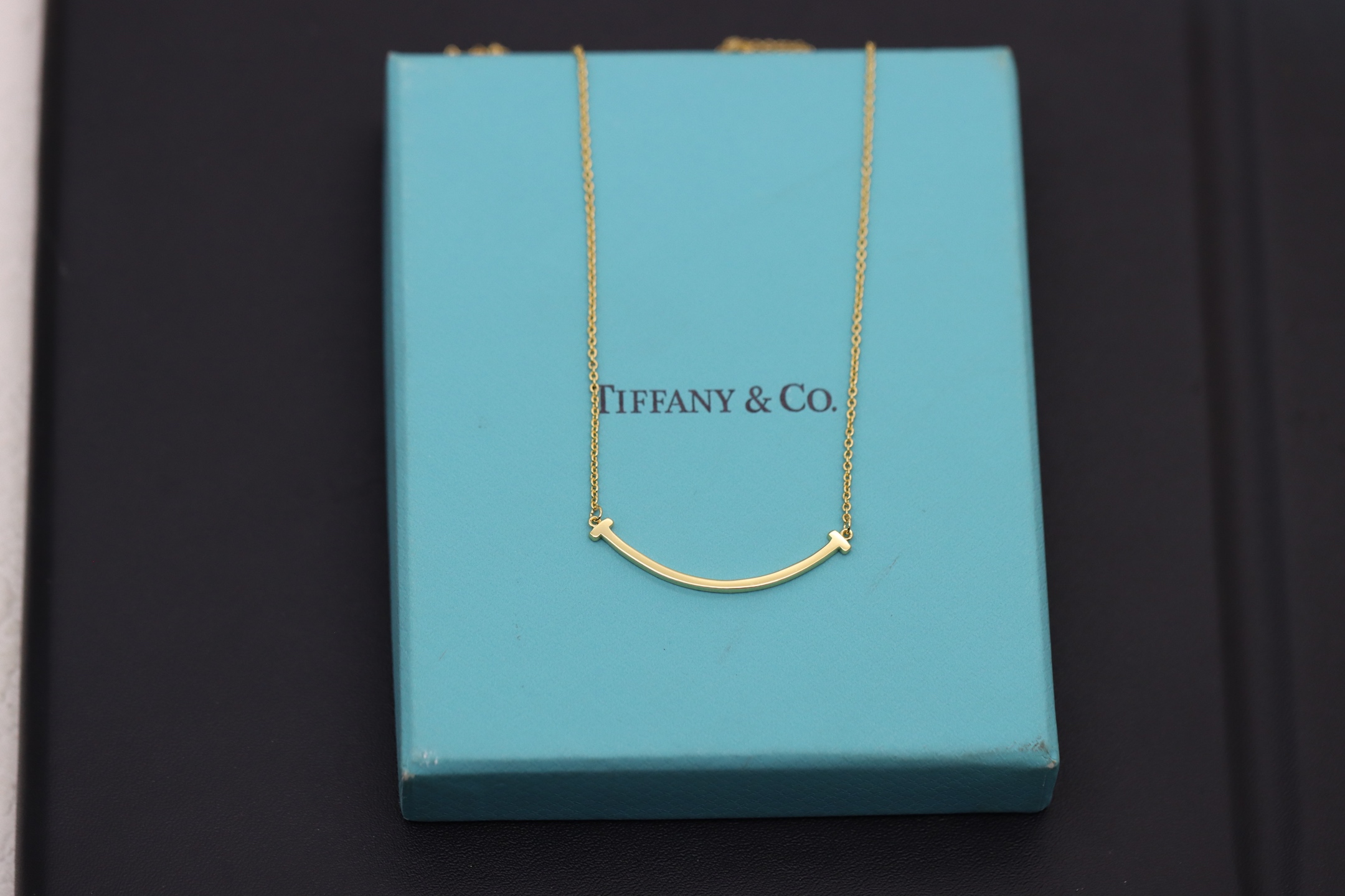 Tiffany & Co. Tiffany&Co. 香槟金无钻笑脸 锁骨项链
