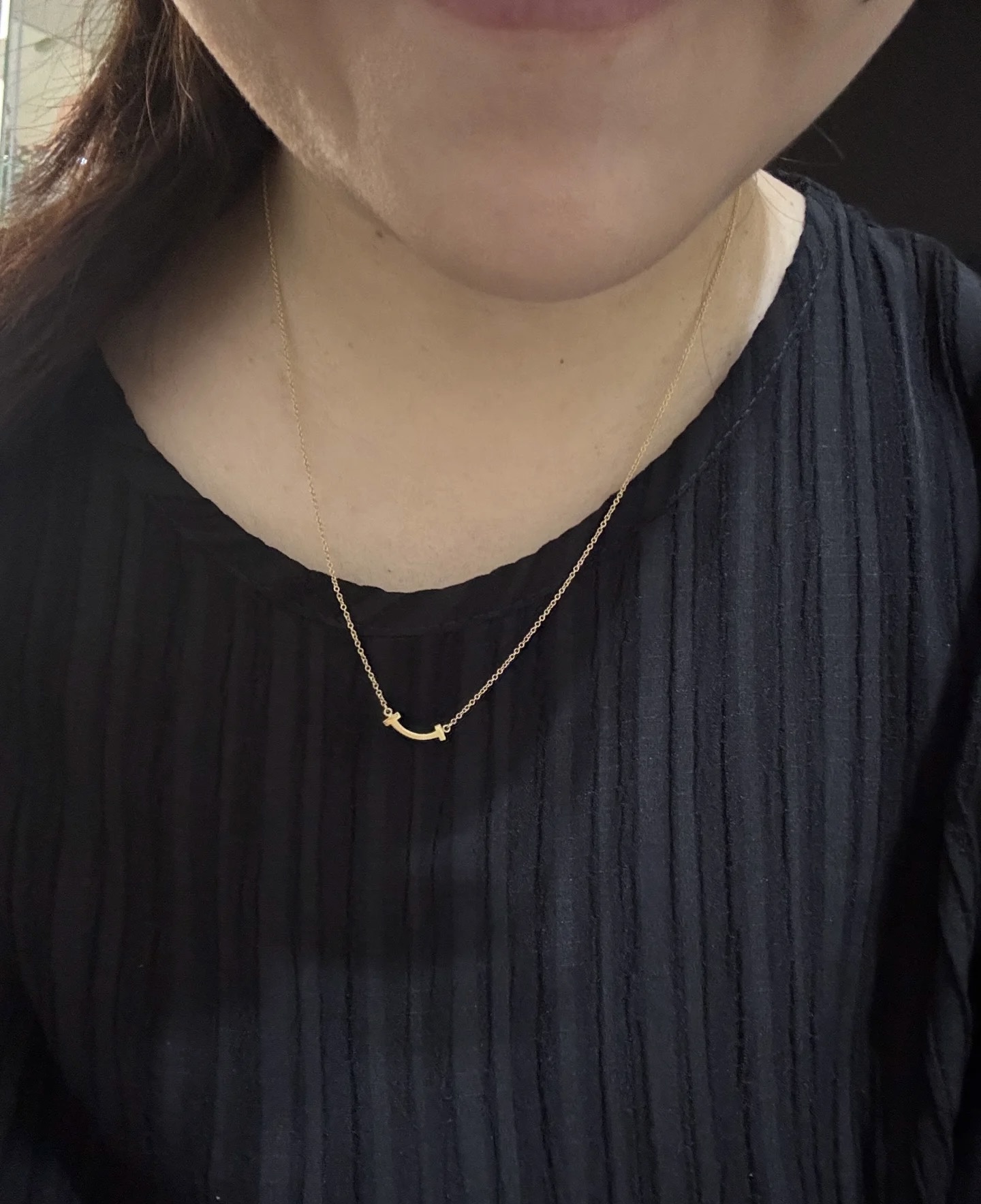 Tiffany & Co. Tiffany&Co. 香槟金迷你无钻笑脸项链