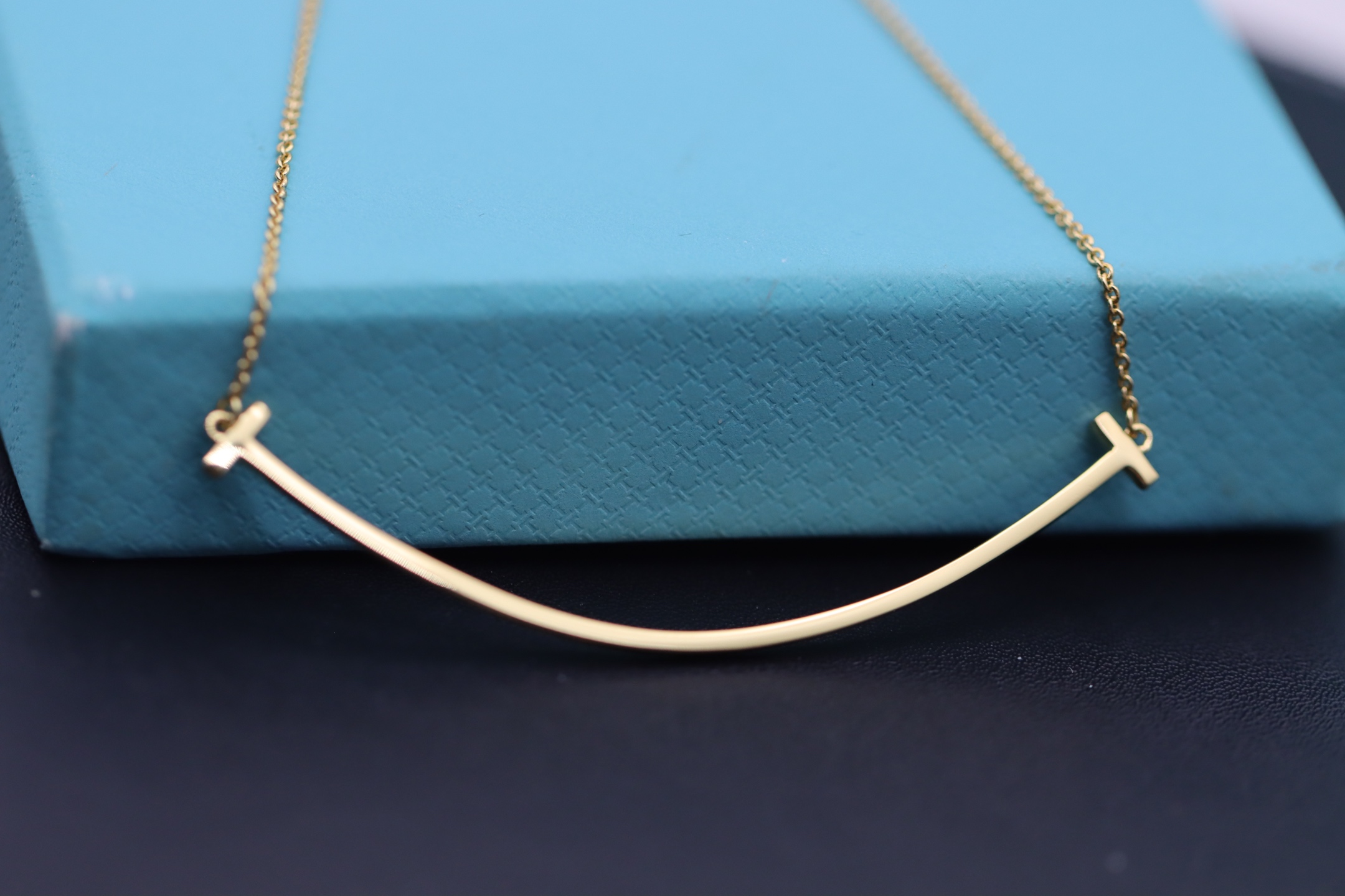 Tiffany & Co. Tiffany&Co. 香槟金大号无钻笑脸项链