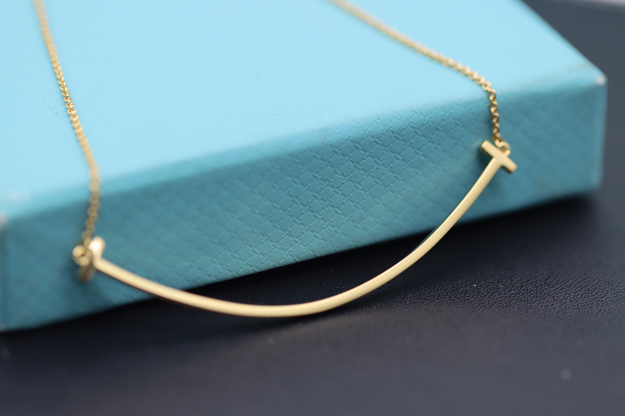 Tiffany & Co. Tiffany&Co. 香槟金大号无钻笑脸项链