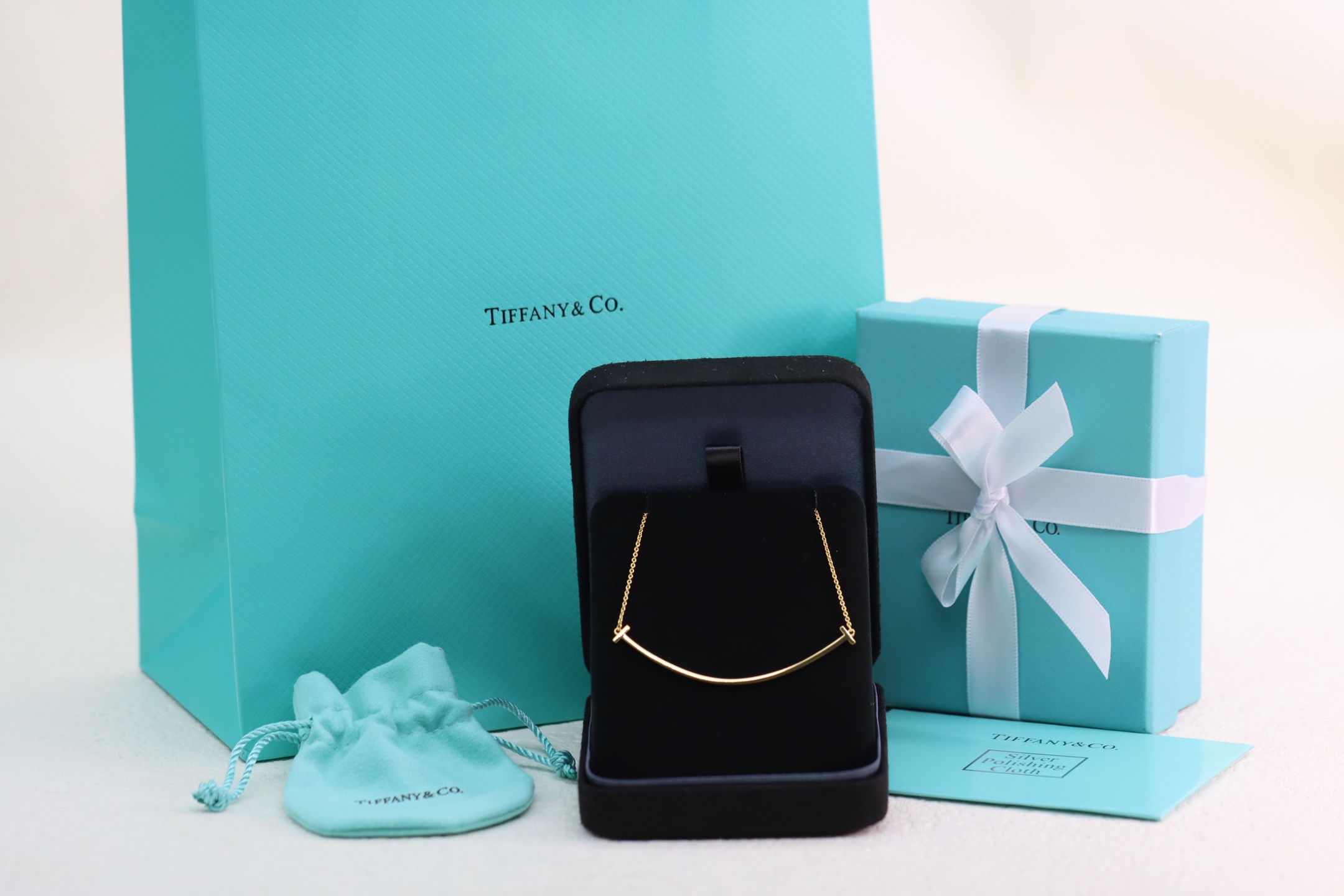 Tiffany & Co. Tiffany&Co. 香槟金大号无钻笑脸项链