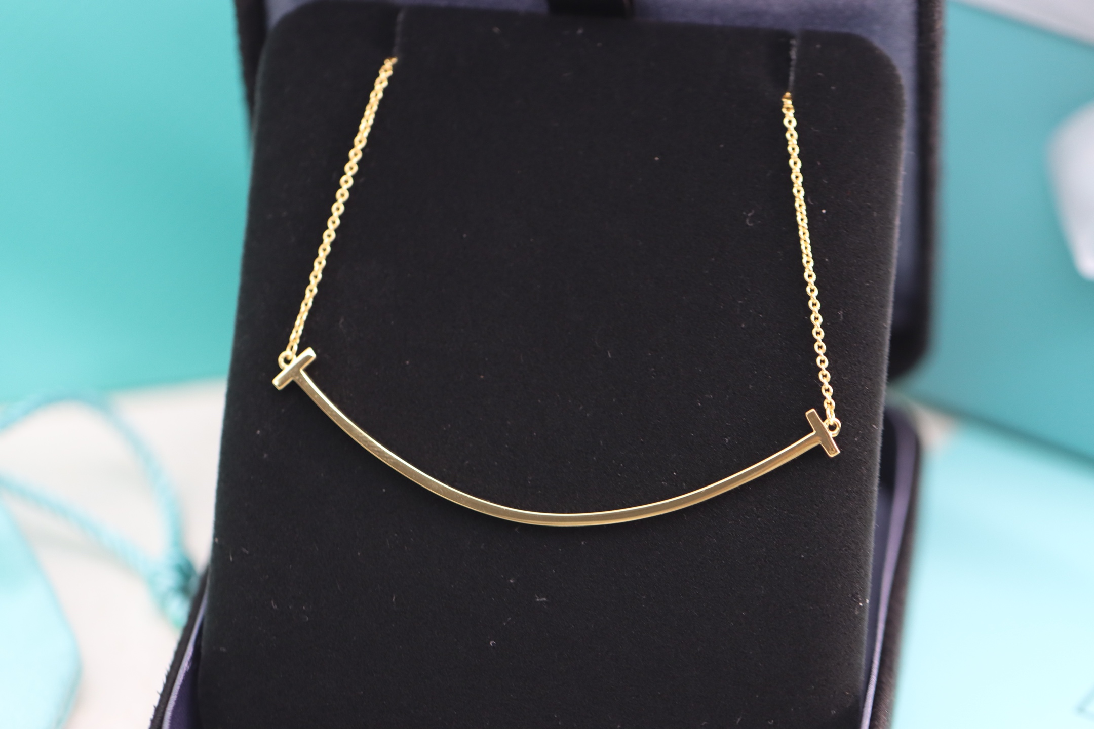 Tiffany & Co. Tiffany&Co. 香槟金大号无钻笑脸项链