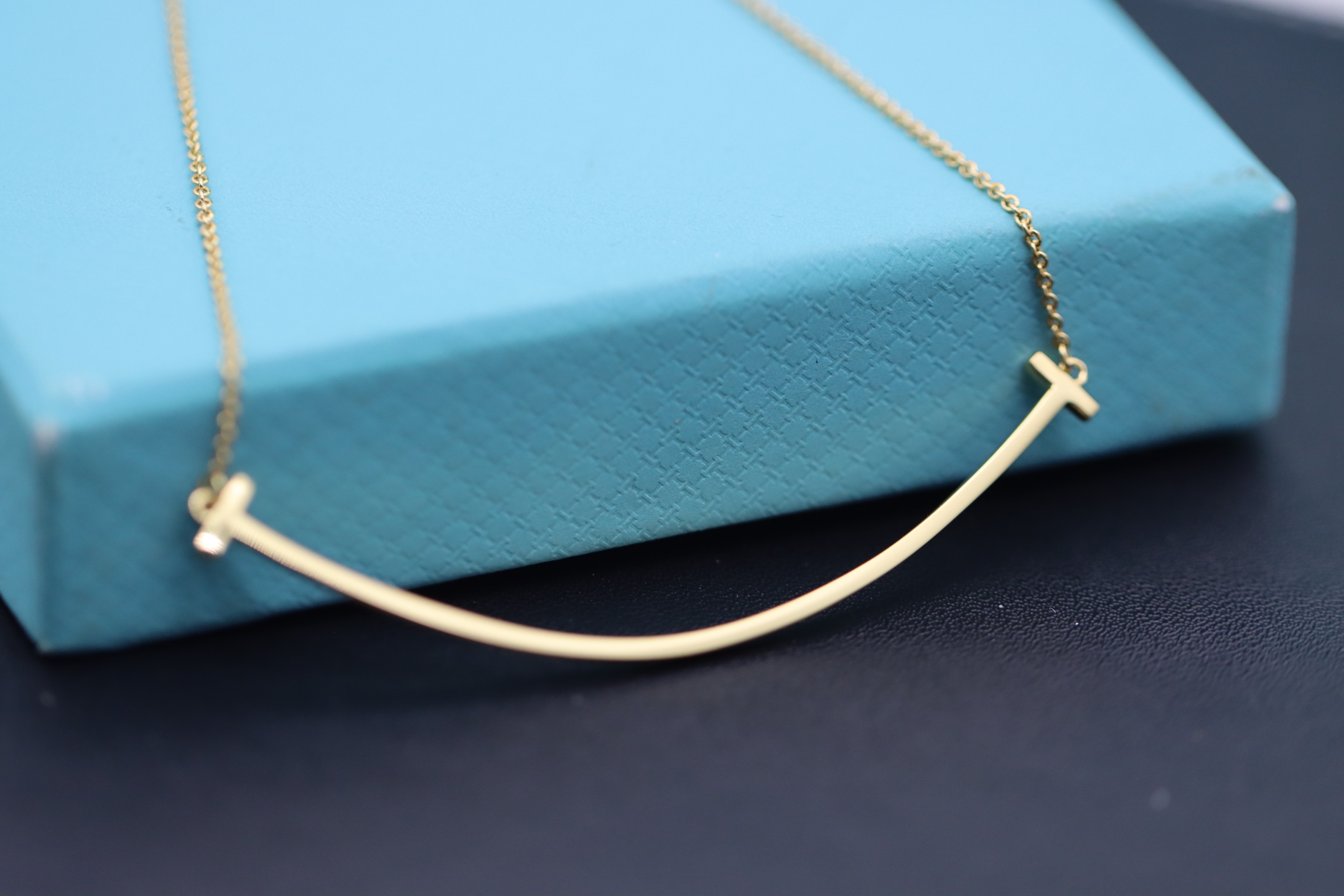 Tiffany & Co. Tiffany&Co. 香槟金大号无钻笑脸项链
