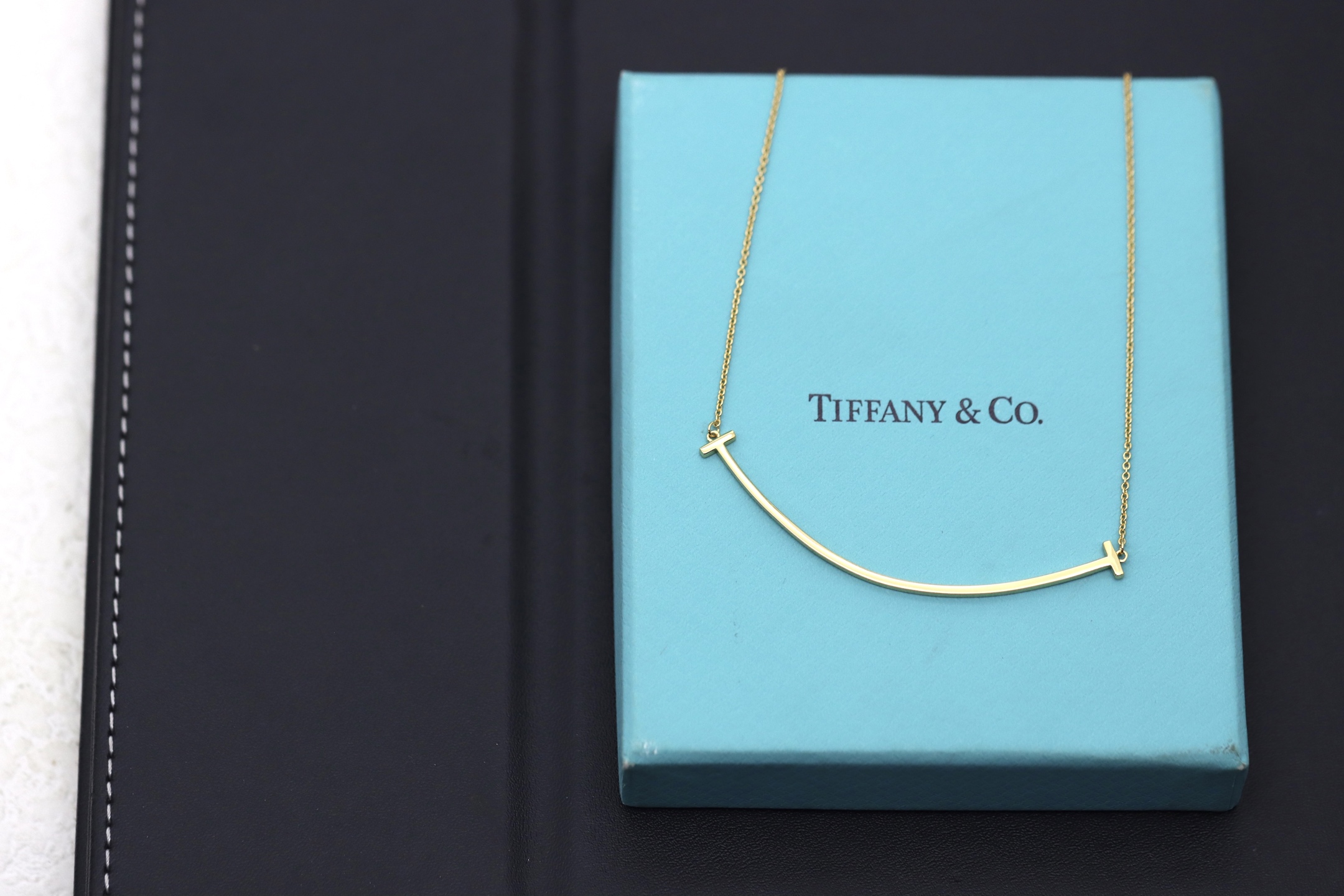 Tiffany & Co. Tiffany&Co. 香槟金大号无钻笑脸项链