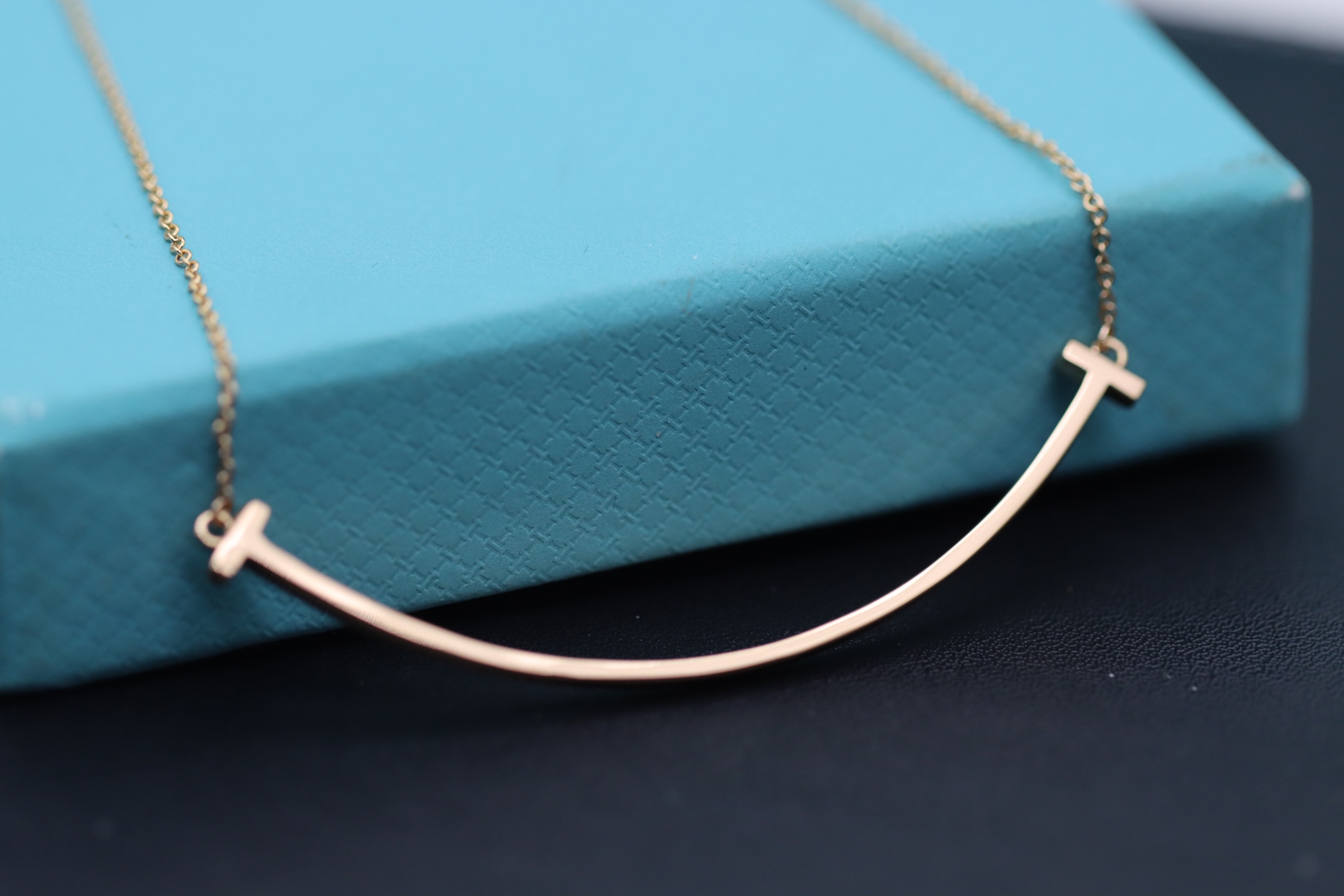 Tiffany & Co. Tiffany&Co. 玫瑰金金大号无钻笑脸项链