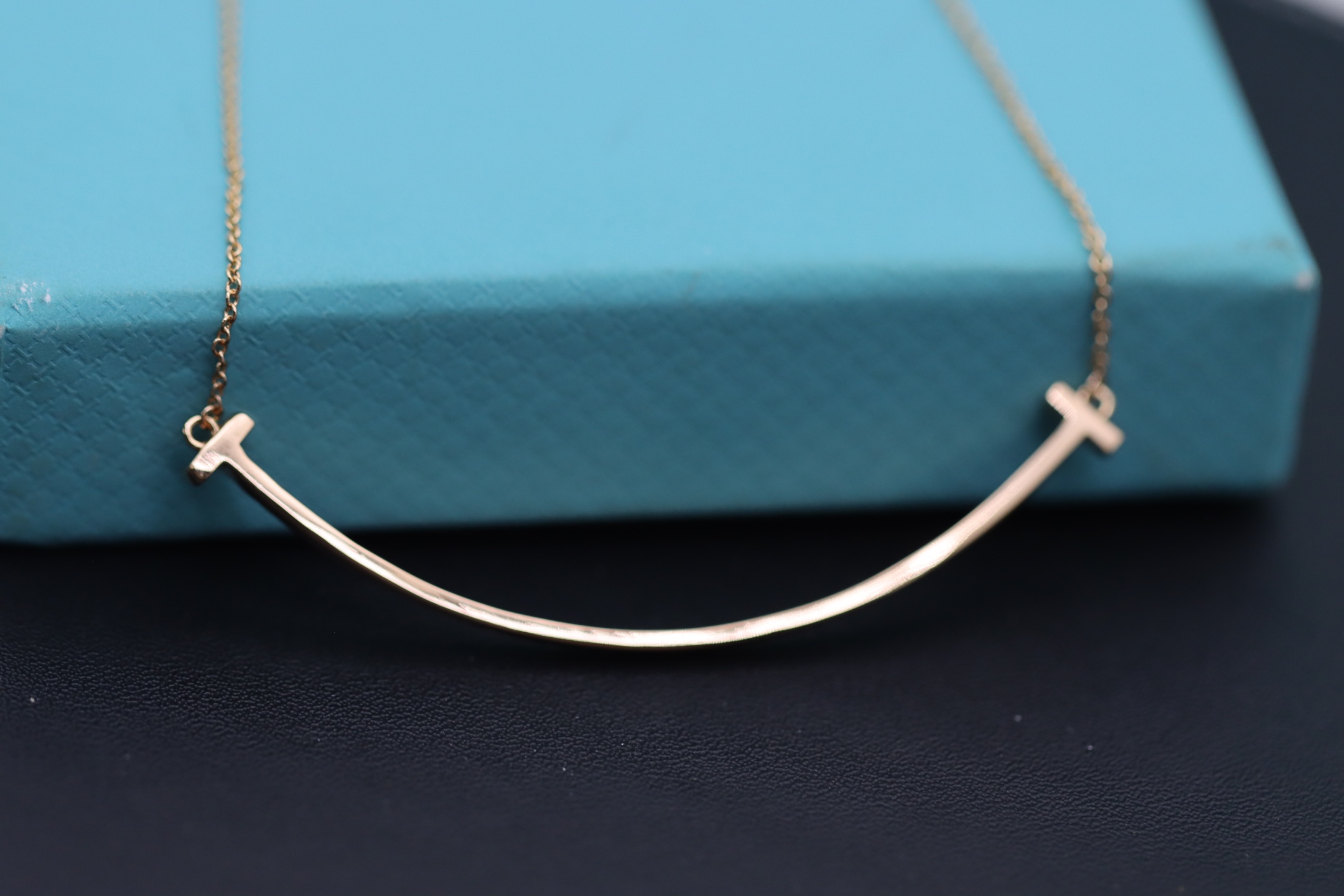 Tiffany & Co. Tiffany&Co. 玫瑰金金大号无钻笑脸项链