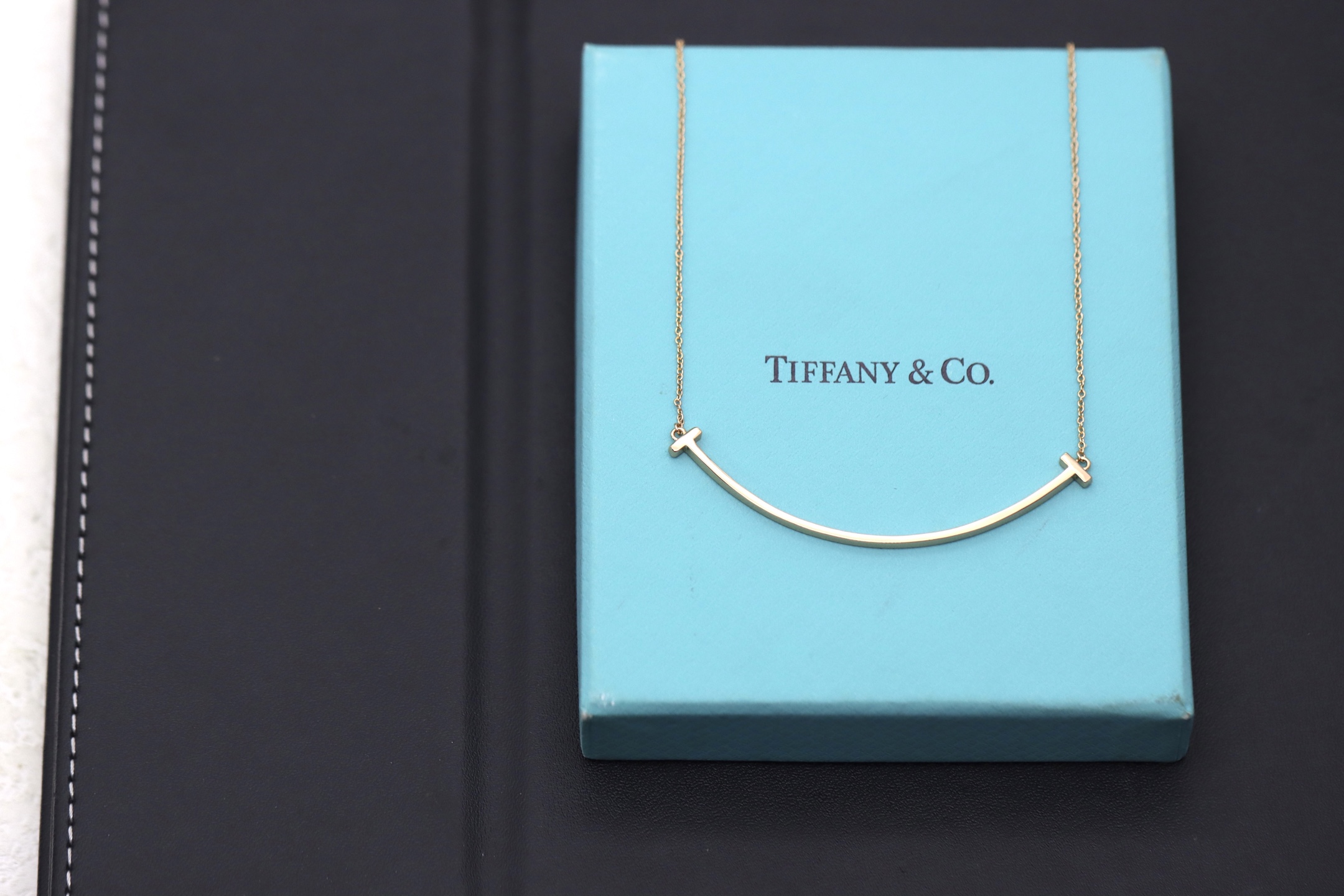 Tiffany & Co. Tiffany&Co. 玫瑰金金大号无钻笑脸项链
