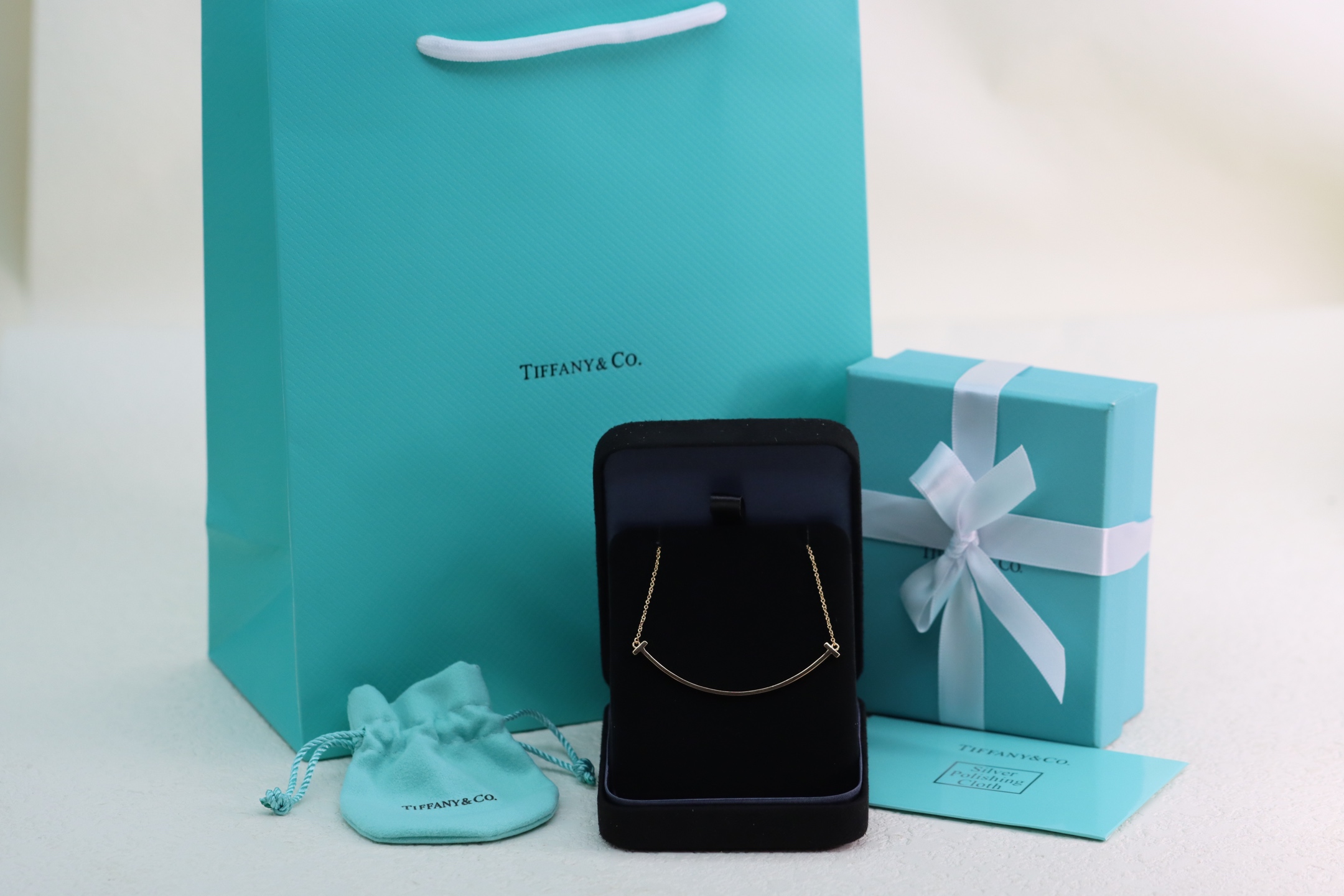 Tiffany & Co. Tiffany&Co. 玫瑰金金大号无钻笑脸项链