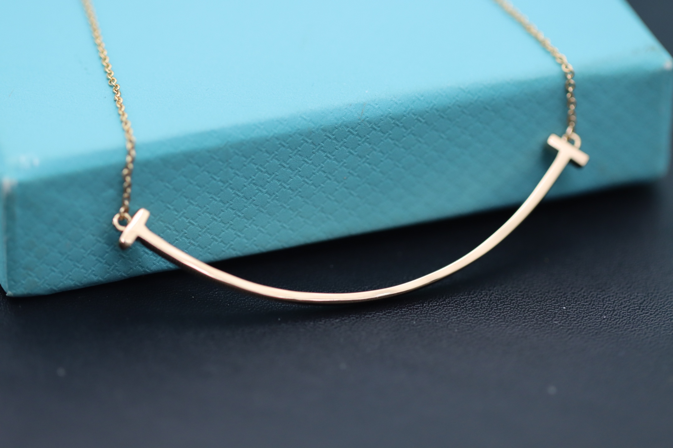 Tiffany & Co. Tiffany&Co. 玫瑰金金大号无钻笑脸项链