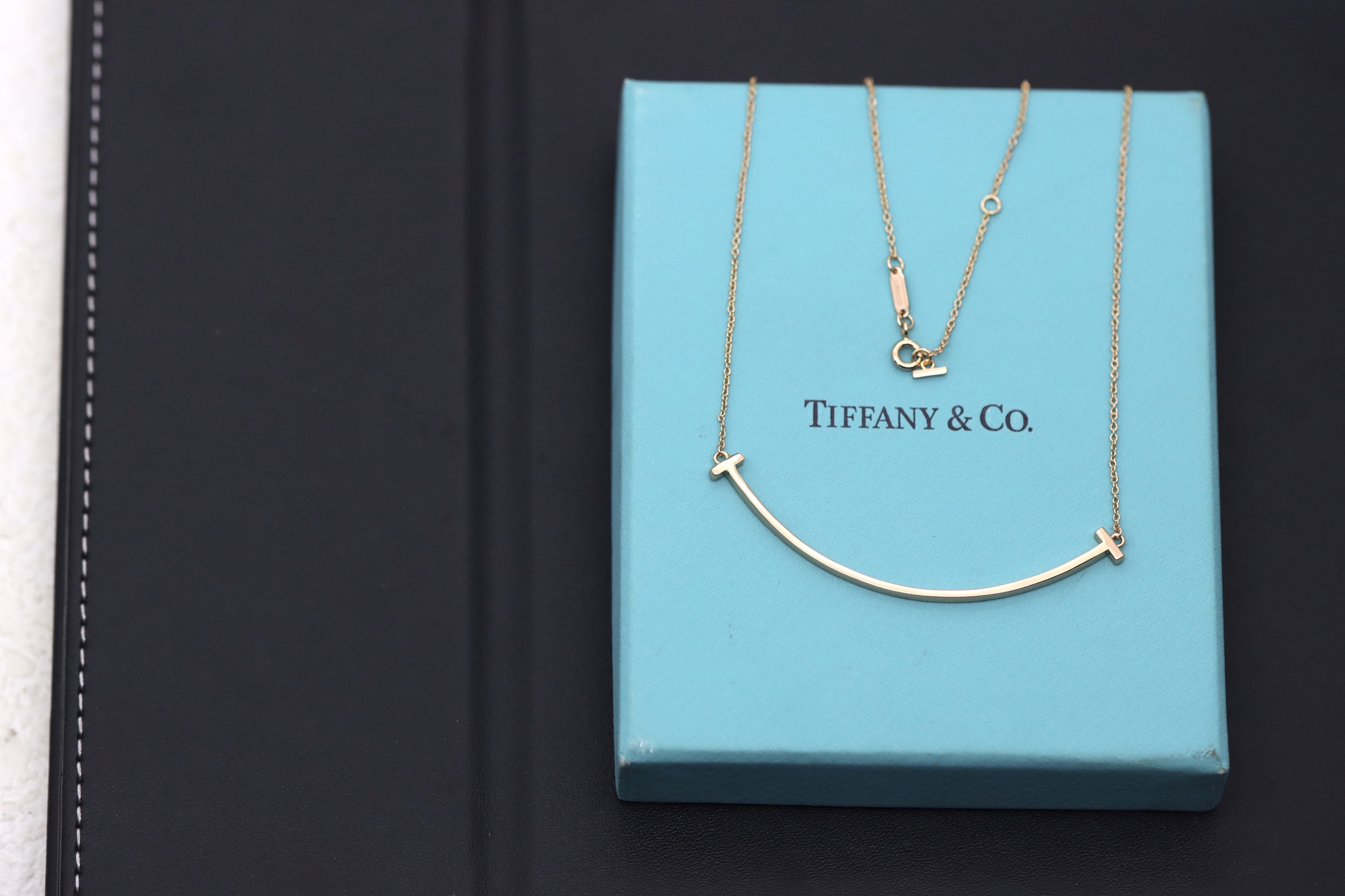 Tiffany & Co. Tiffany&Co. 玫瑰金金大号无钻笑脸项链