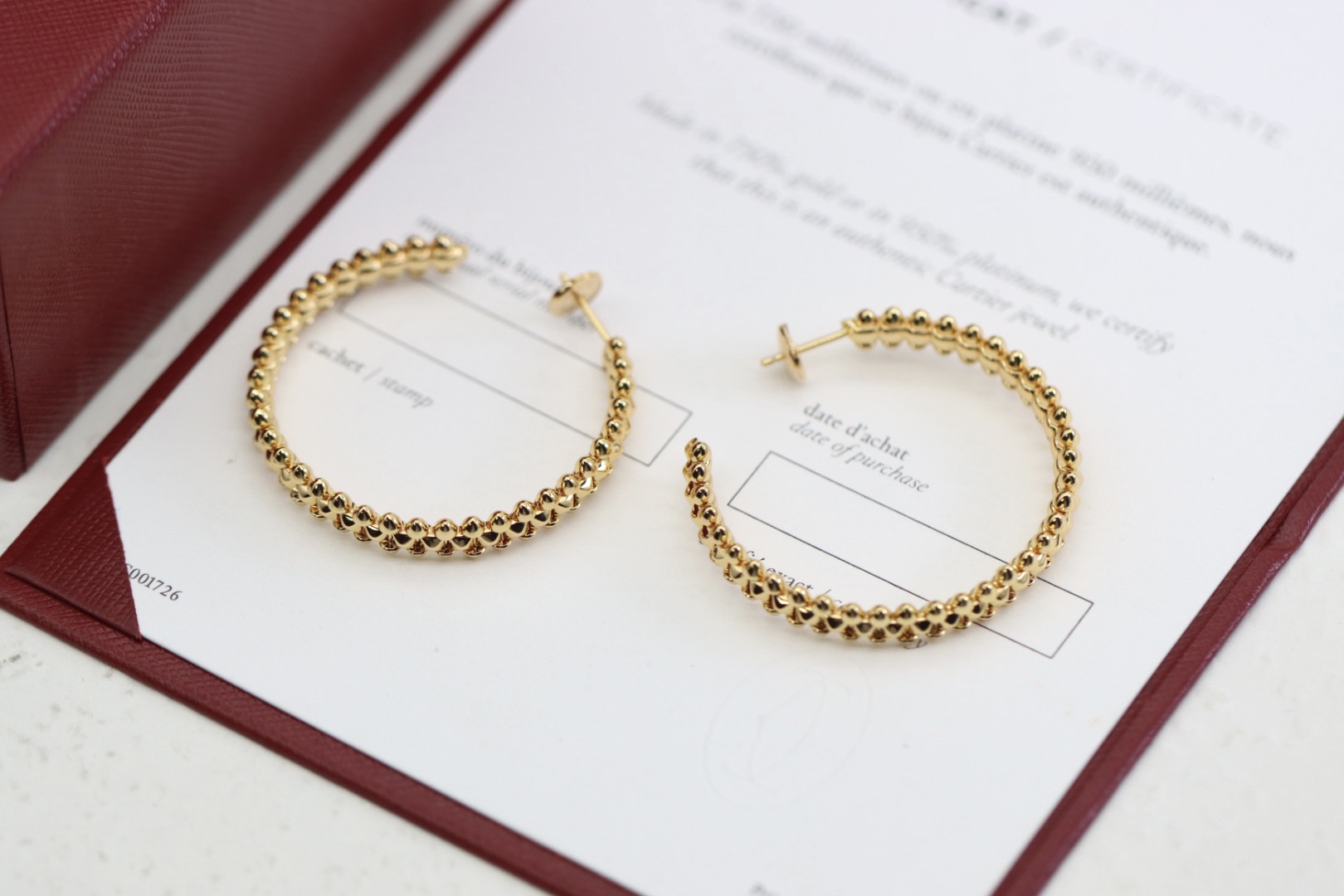 Cartier 卡地亚 玫瑰金铆钉（子弹头）耳钉耳环