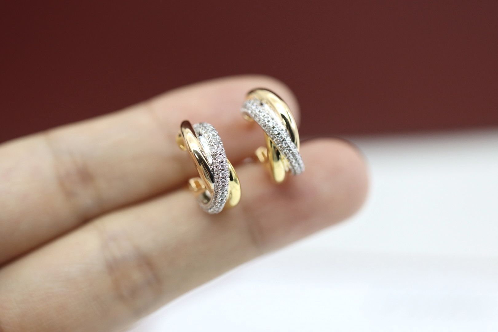 Cartier Cartier/卡地亚 Trinity系列 三色三环耳环