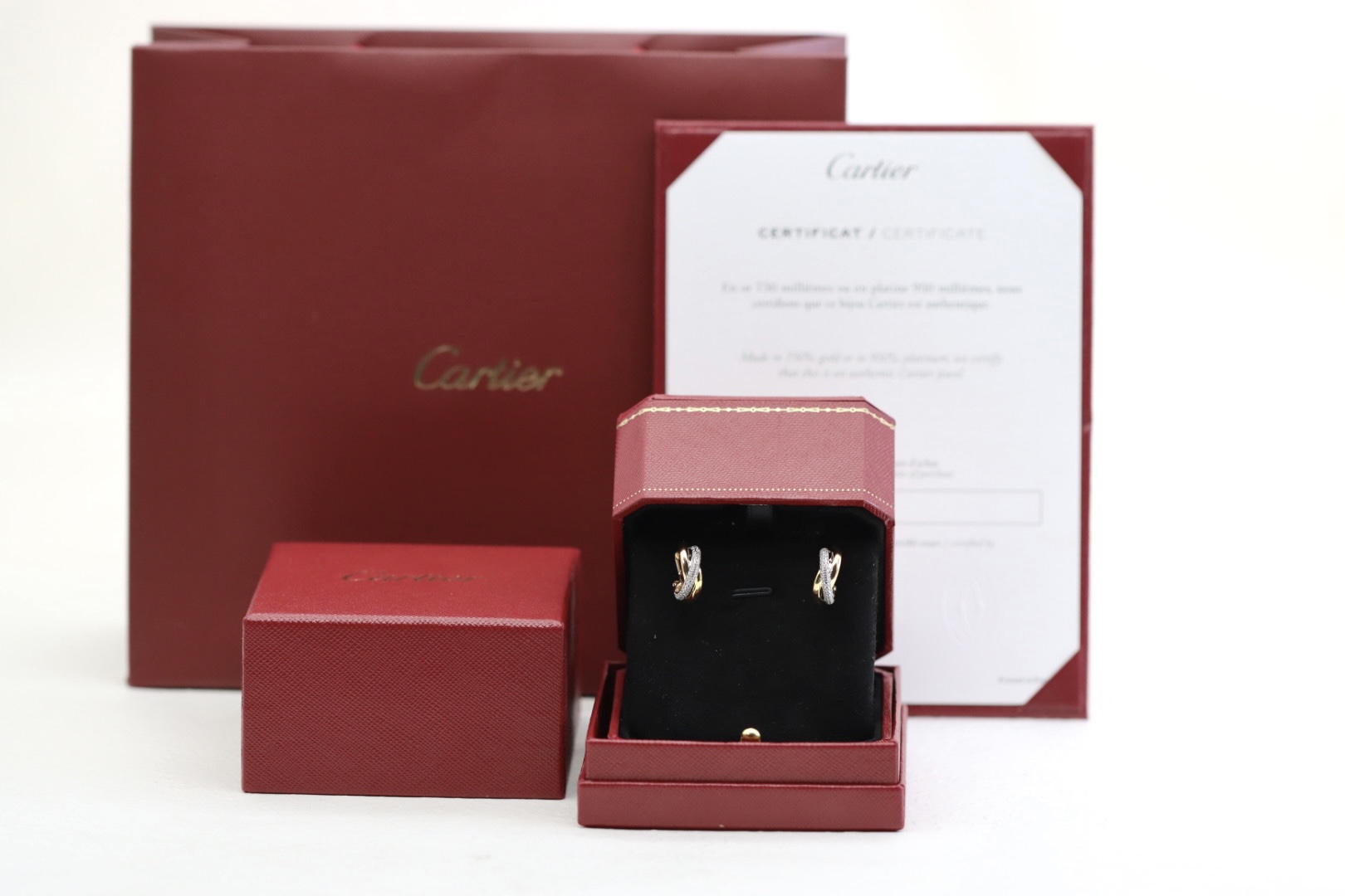 Cartier Cartier/卡地亚 Trinity系列 三色三环耳环