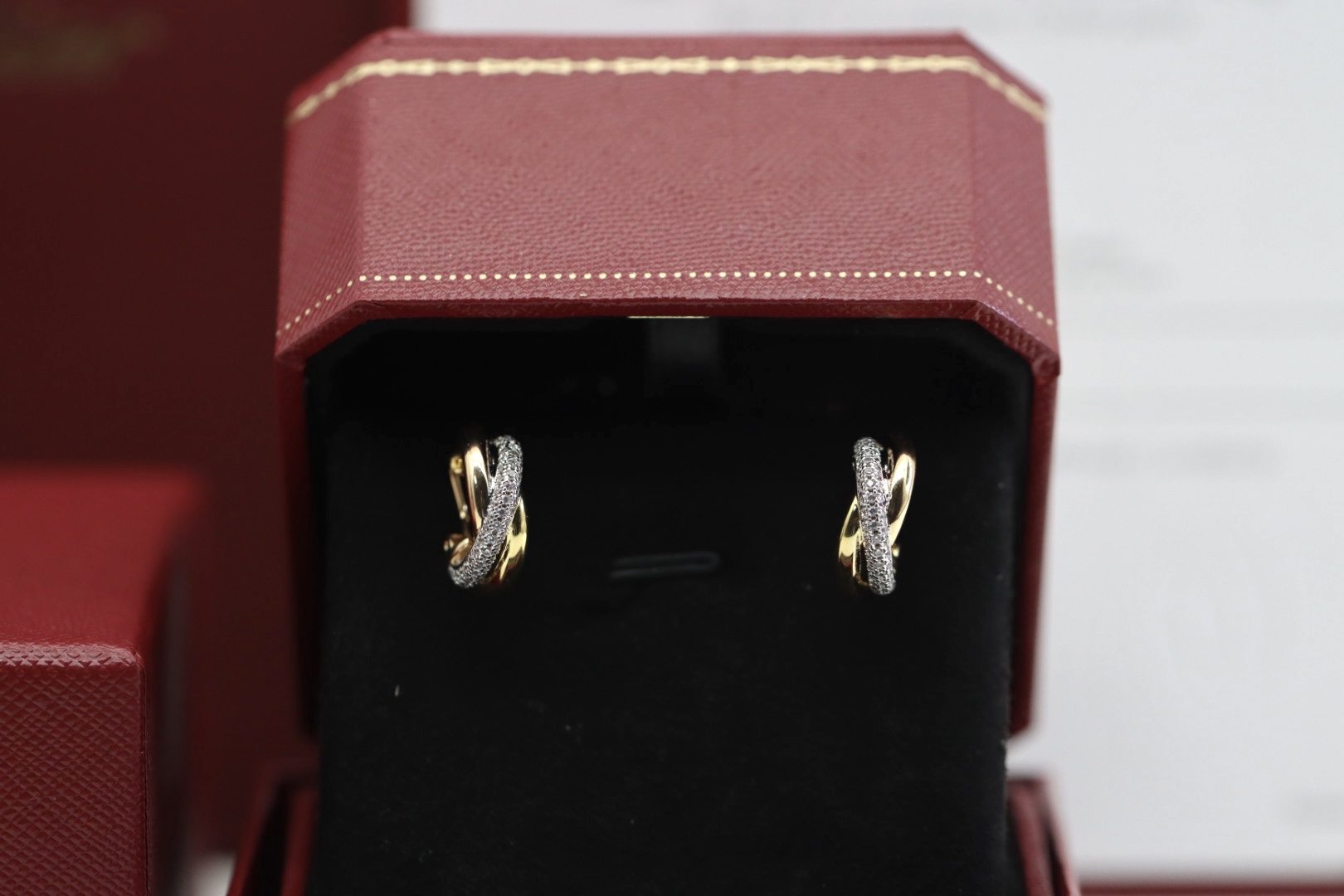 Cartier Cartier/卡地亚 Trinity系列 三色三环耳环