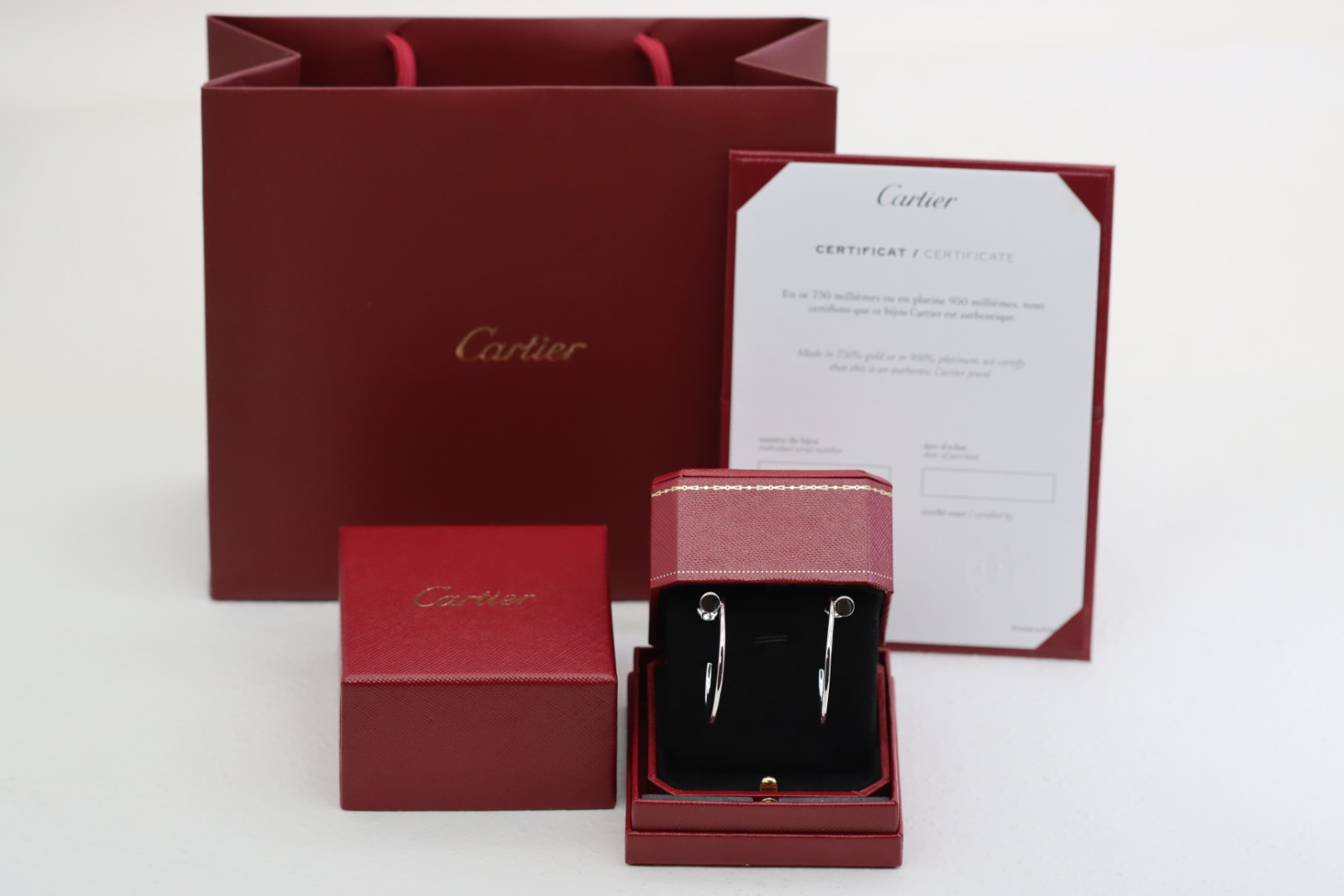 Cartier Cartier 银色 头尾钻钉子耳环