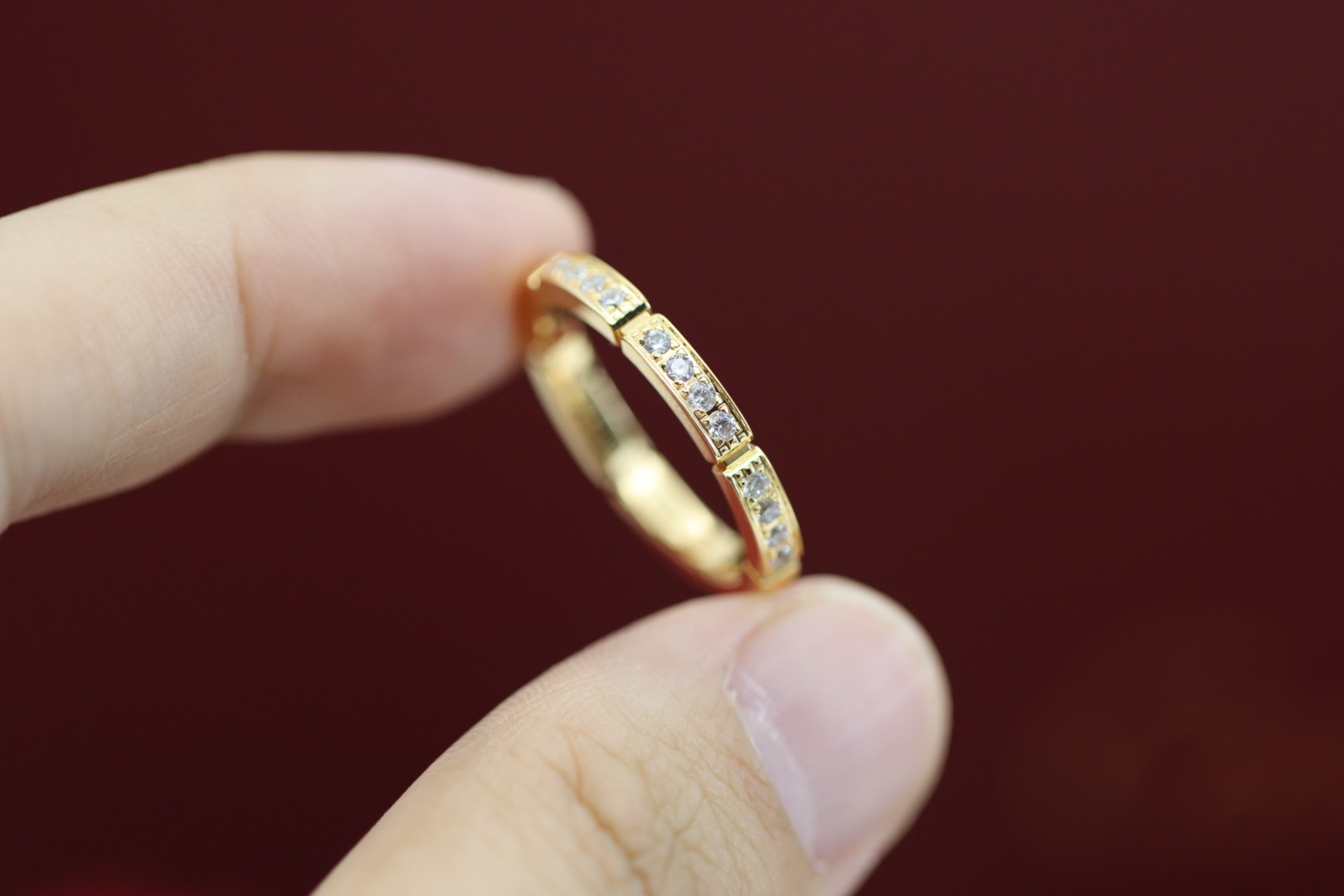 Cartier Cartier/卡地亚 LOVE系列 Maillon链结满钻戒指