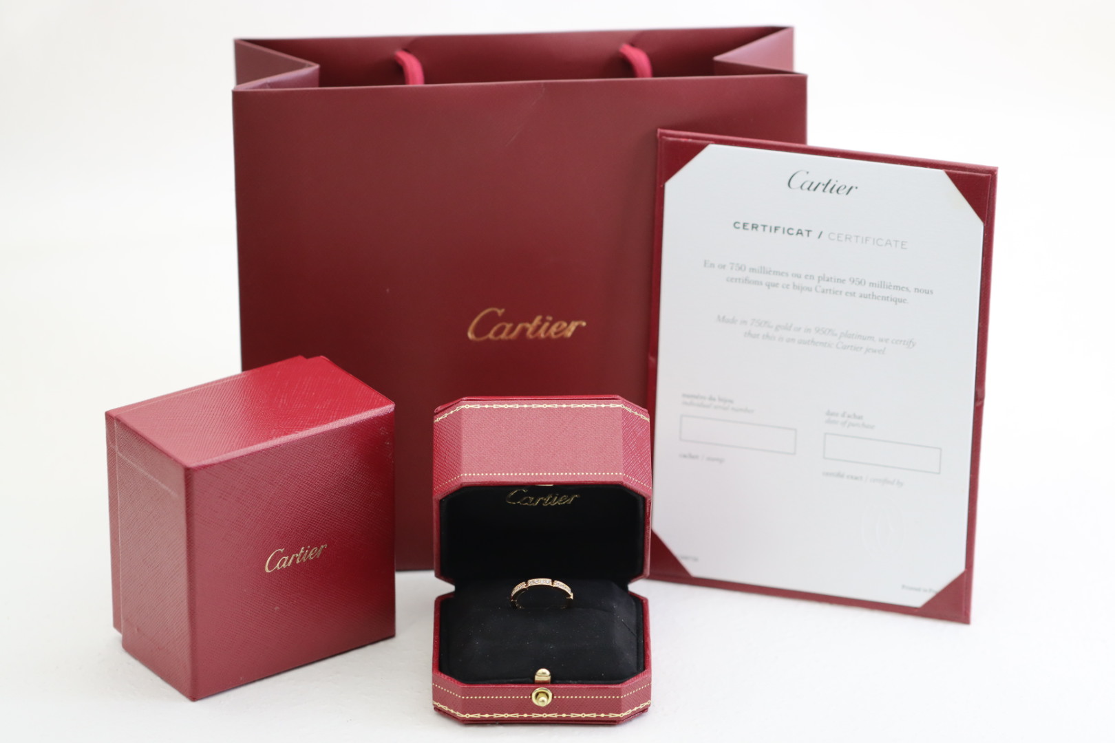 Cartier Cartier/卡地亚 LOVE系列 Maillon链结满钻戒指