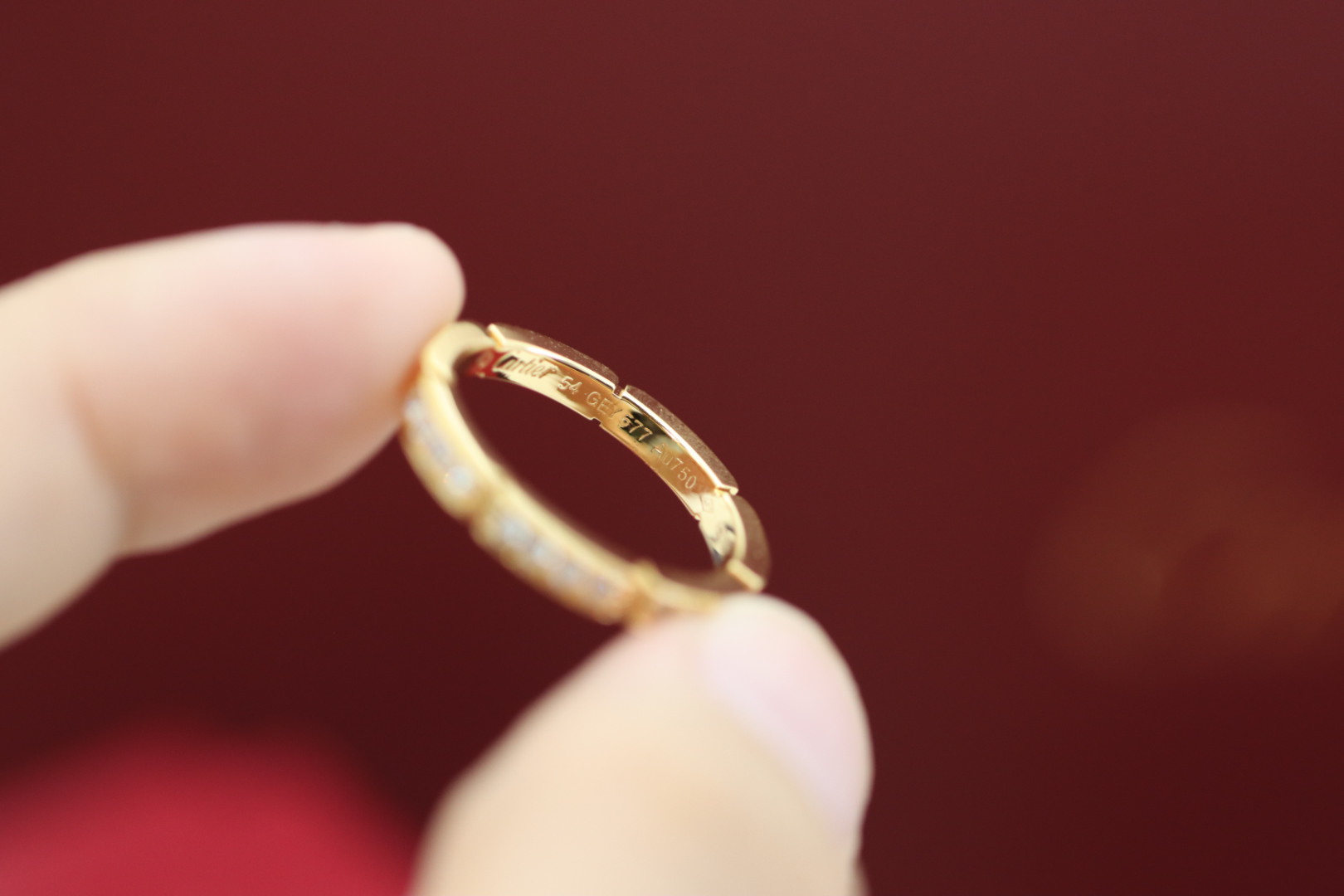 Cartier Cartier/卡地亚 LOVE系列 Maillon链结满钻戒指