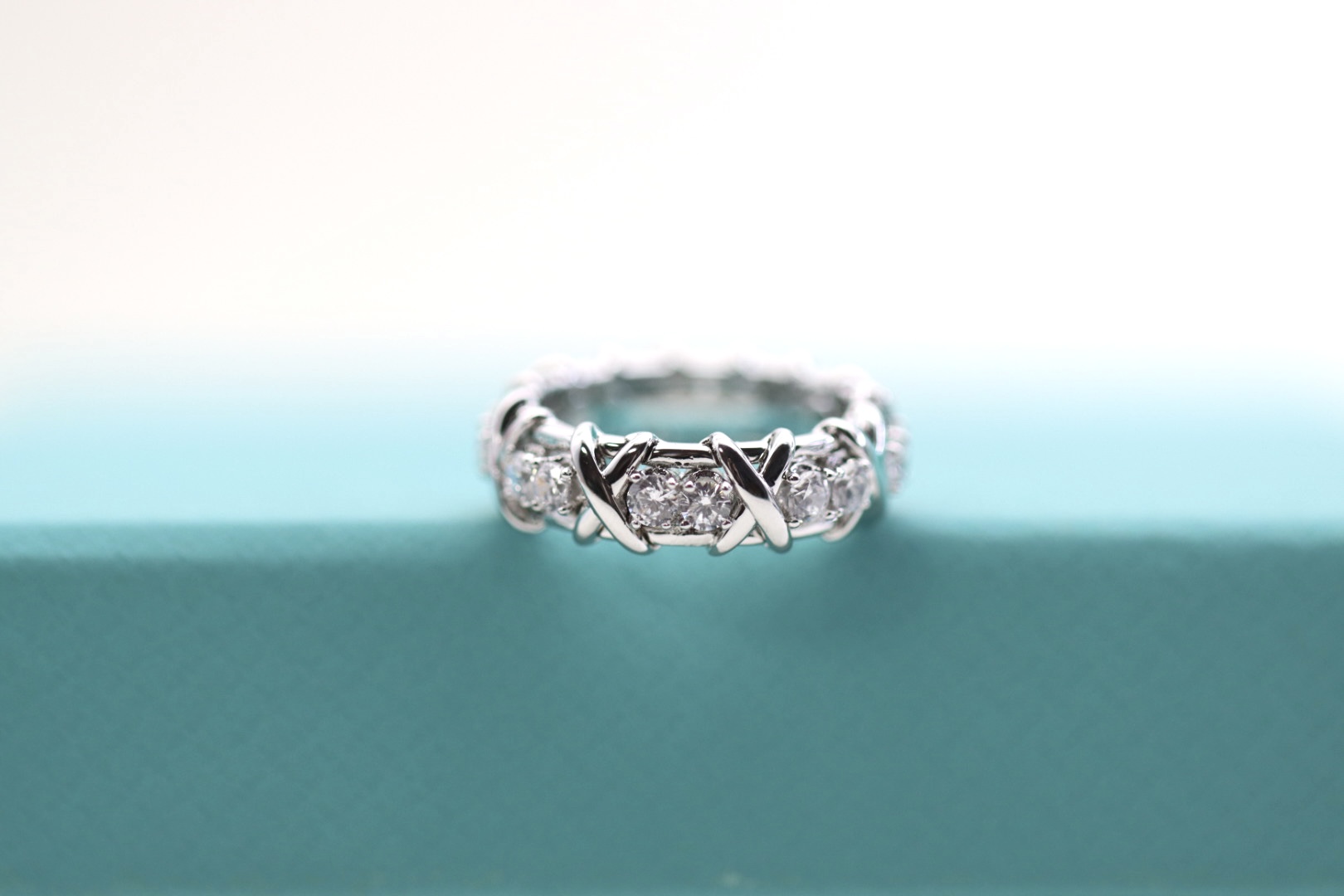 Tiffany & Co. Tiffany&Co.sixteen stone满钻交叉钻戒