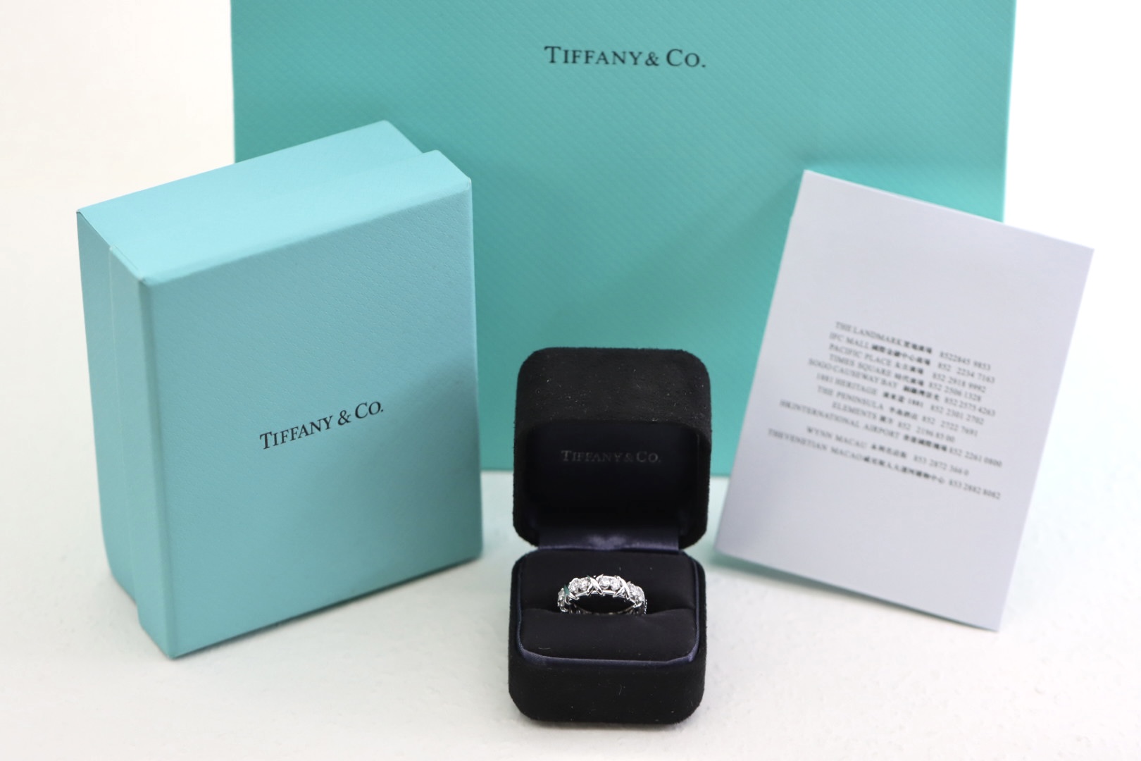 Tiffany & Co. Tiffany&Co.sixteen stone满钻交叉钻戒