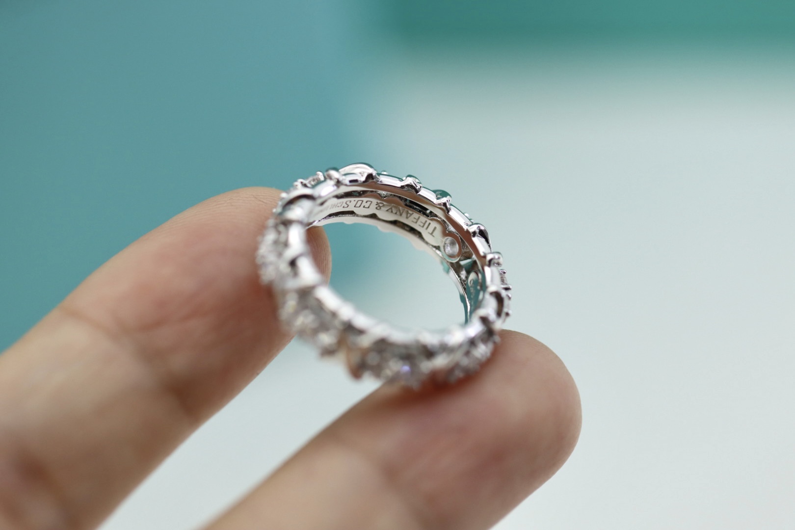 Tiffany & Co. Tiffany&Co.sixteen stone满钻交叉钻戒