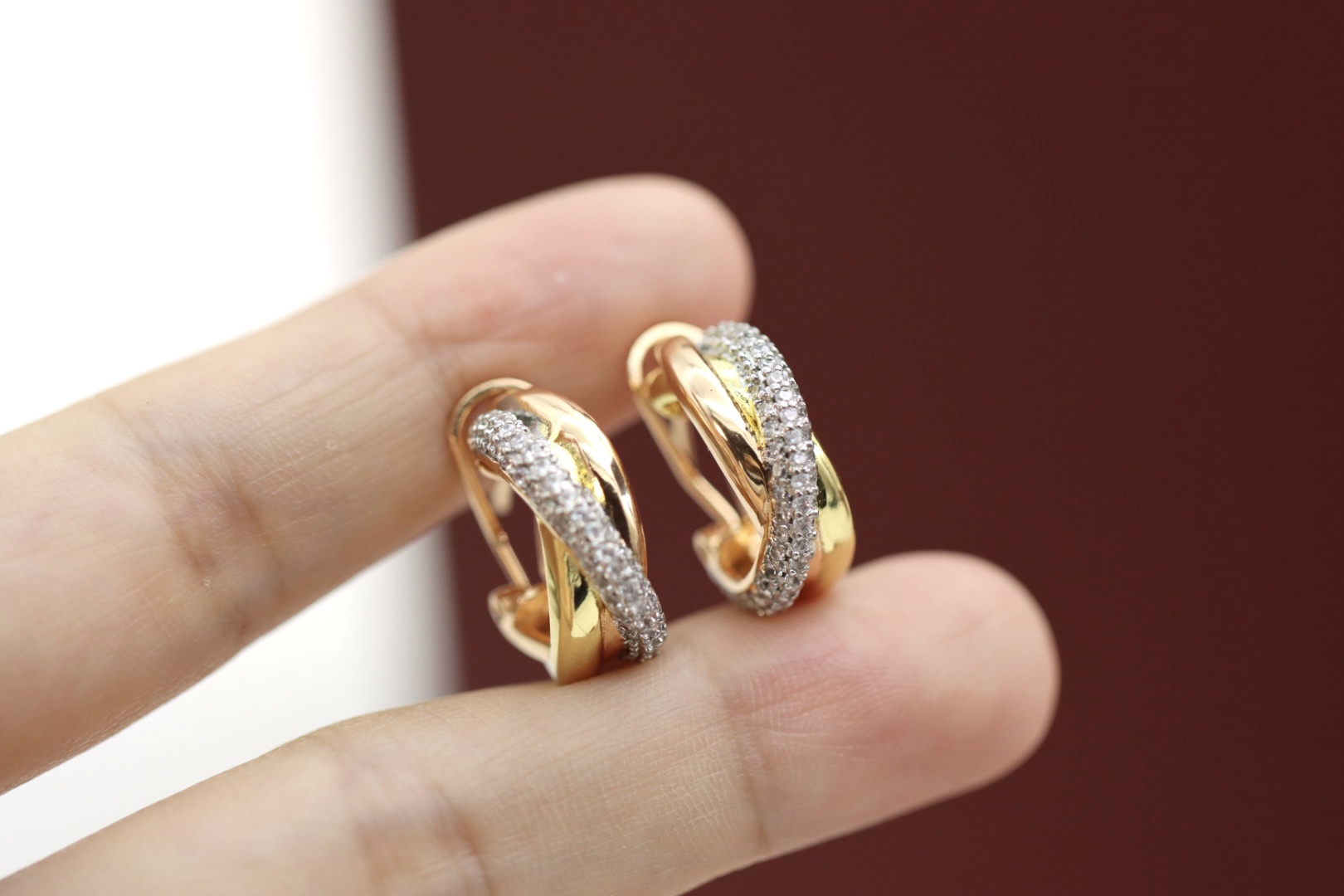 Cartier Cartier 卡地亚trinity系列三色金三环耳扣