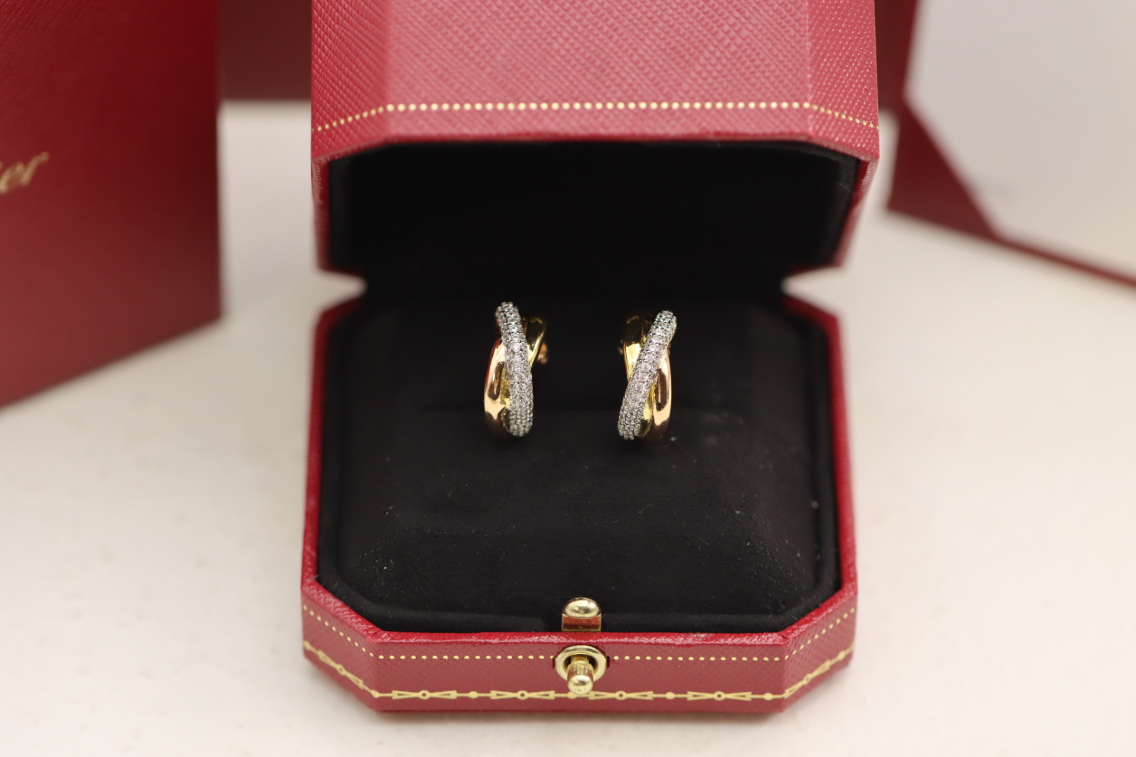 Cartier Cartier 卡地亚trinity系列三色金三环耳扣
