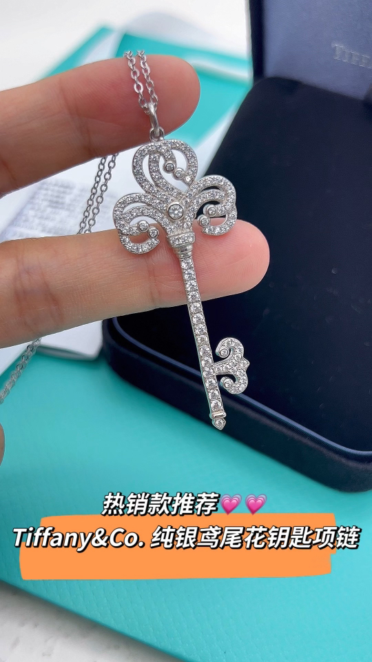 Tiffany & Co. Tiffany&Co.925纯银 黄钻太阳花钥匙项链