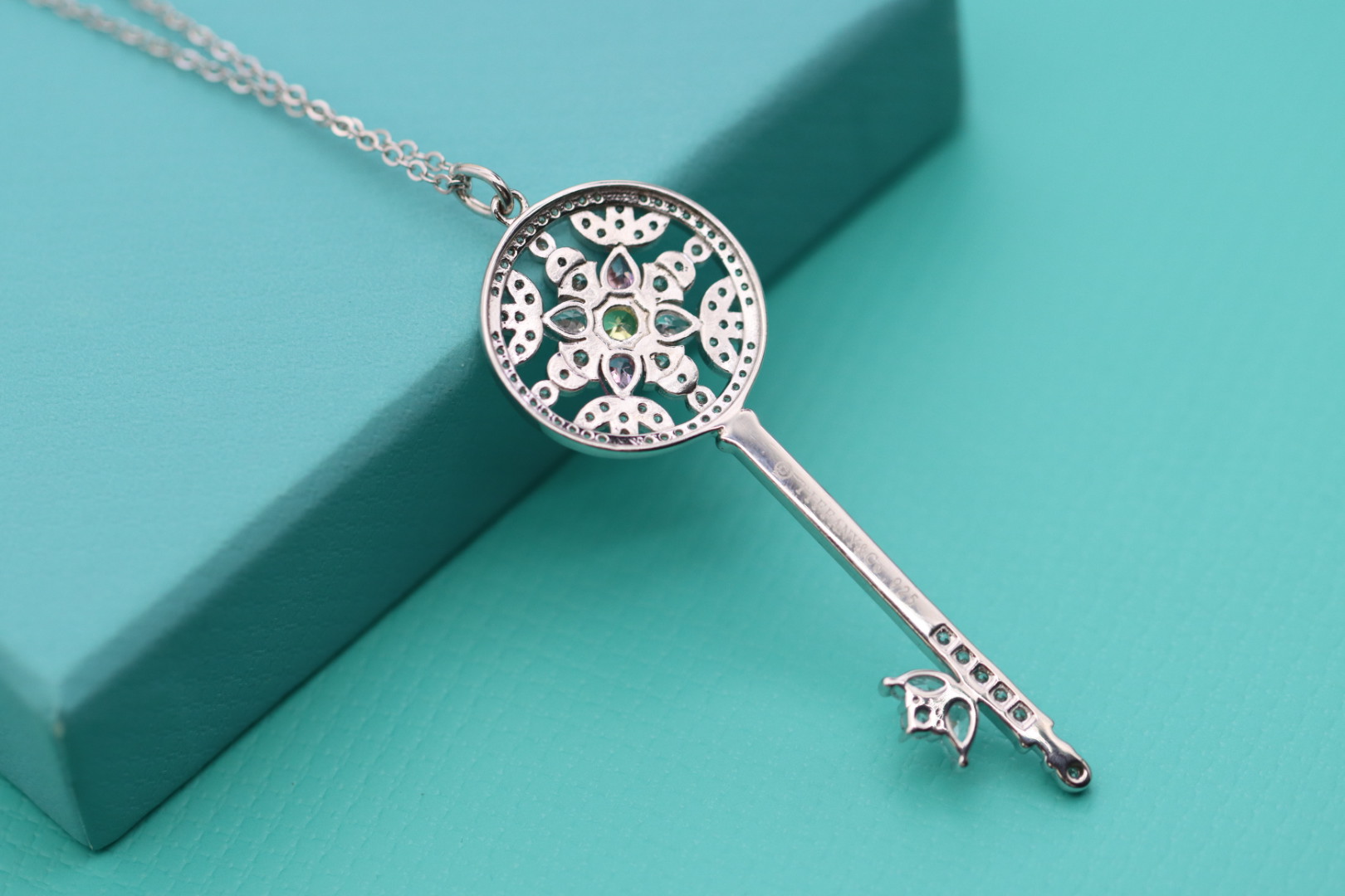 Tiffany & Co. Tiffany&Co.925纯银 彩钻繁花钥匙项链