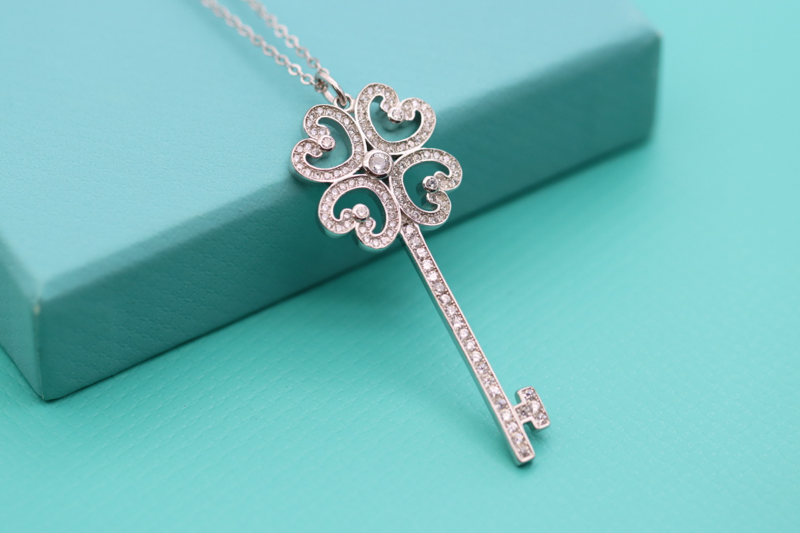 Tiffany & Co. Tiffany&Co.925纯银 爱心四叶草钥匙项链