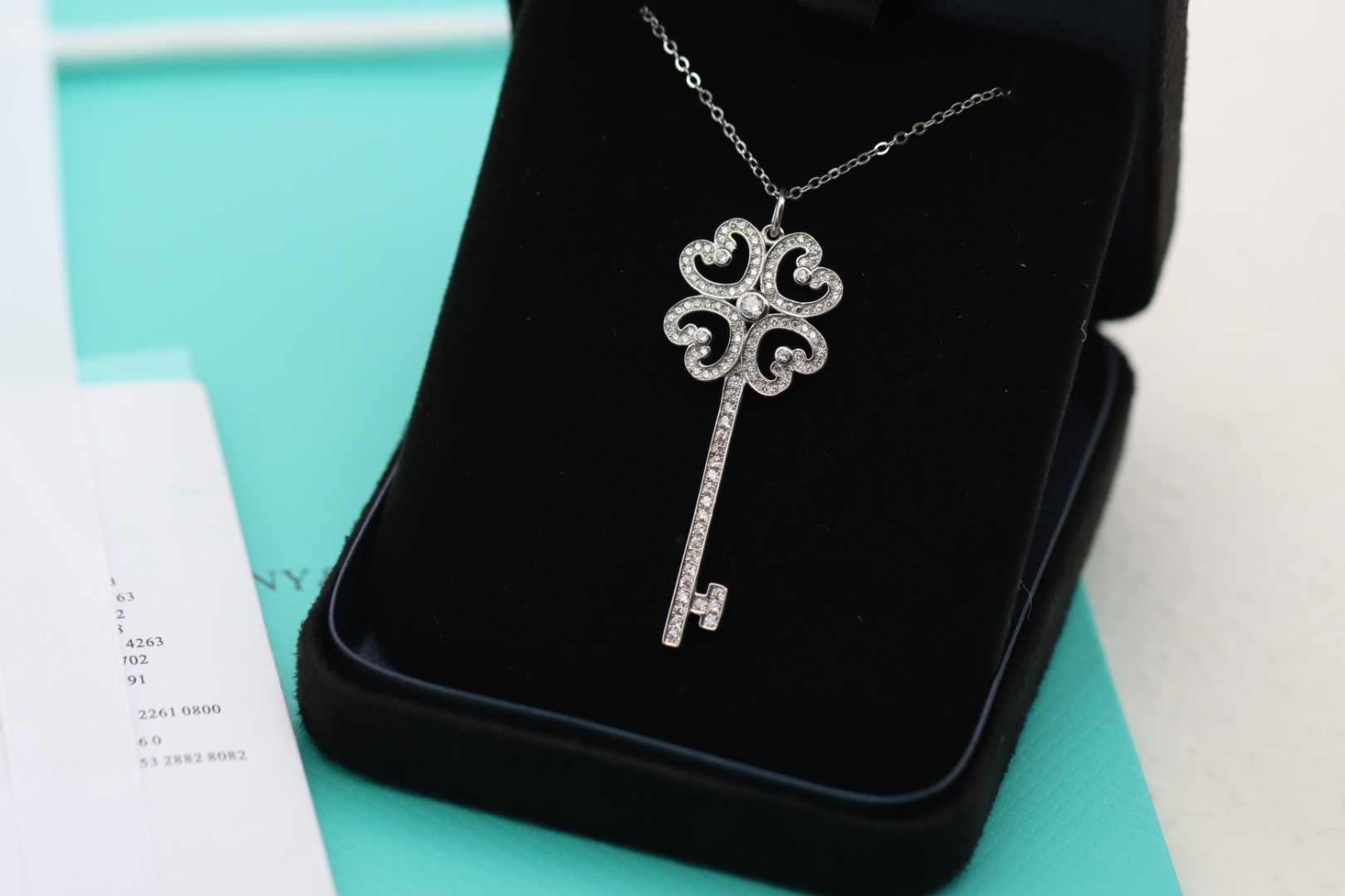 Tiffany & Co. Tiffany&Co.925纯银 爱心四叶草钥匙项链