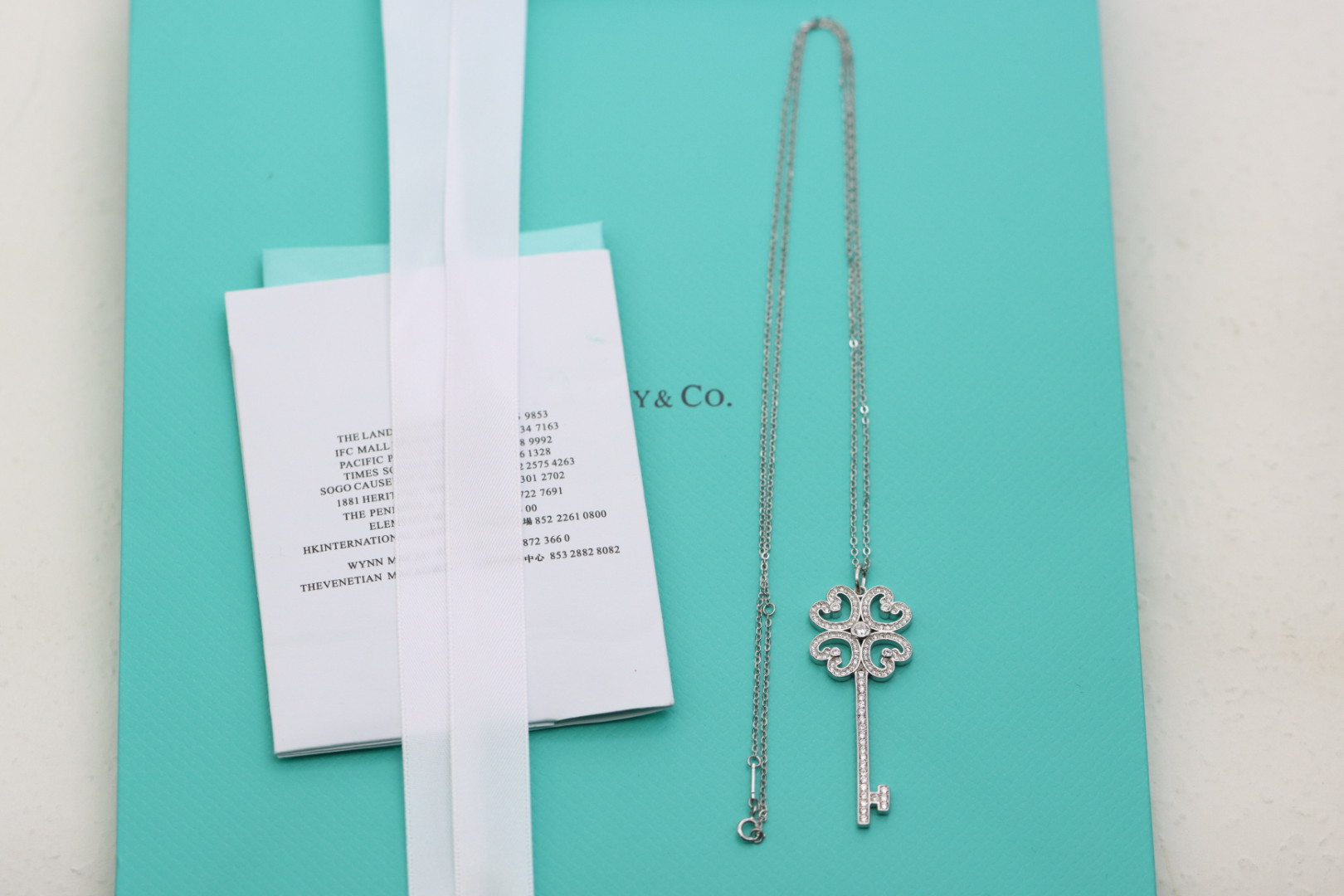 Tiffany & Co. Tiffany&Co.925纯银 爱心四叶草钥匙项链