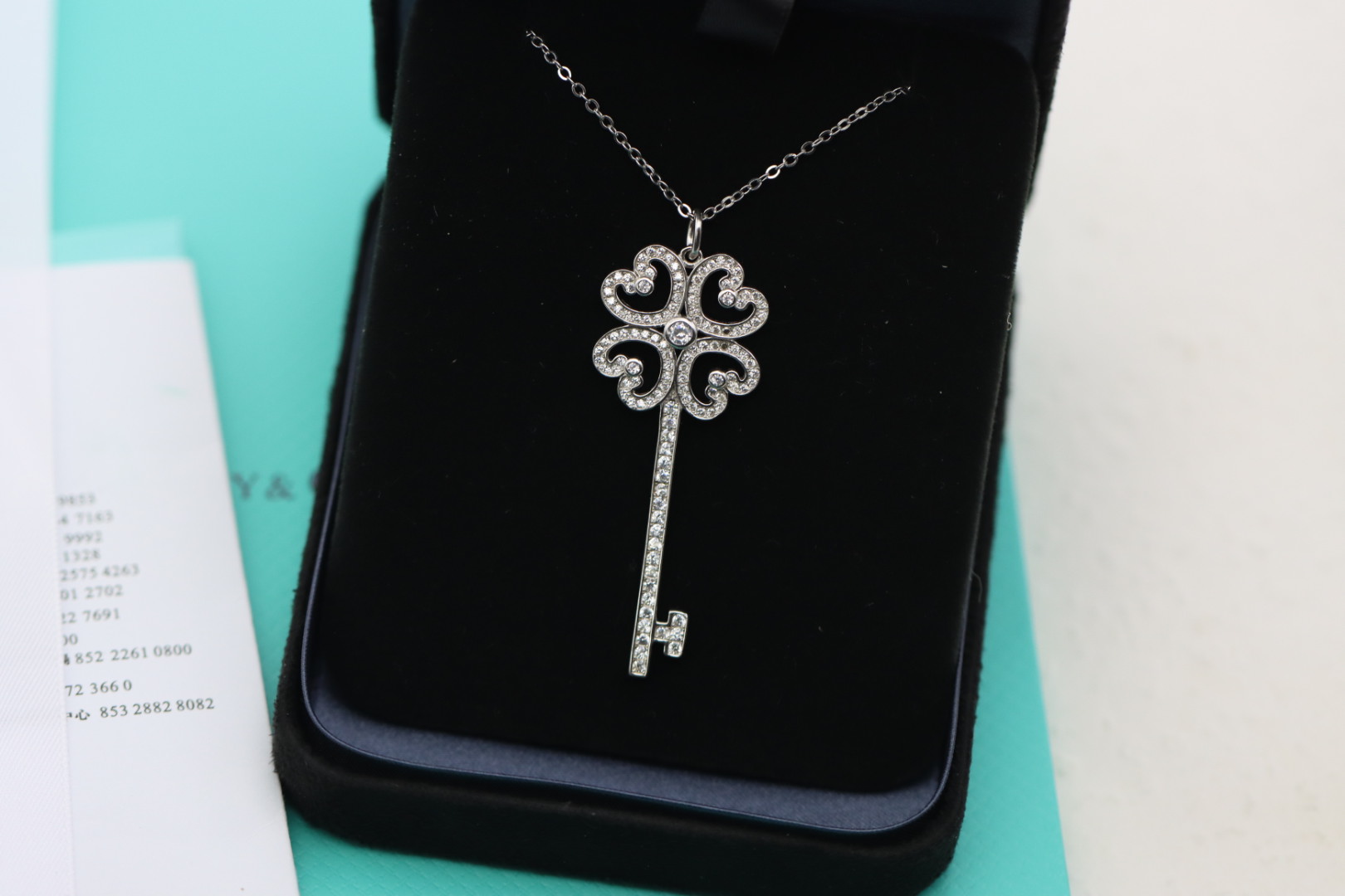 Tiffany & Co. Tiffany&Co.925纯银 爱心四叶草钥匙项链