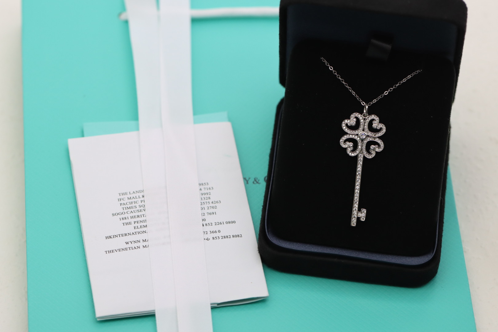 Tiffany & Co. Tiffany&Co.925纯银 爱心四叶草钥匙项链