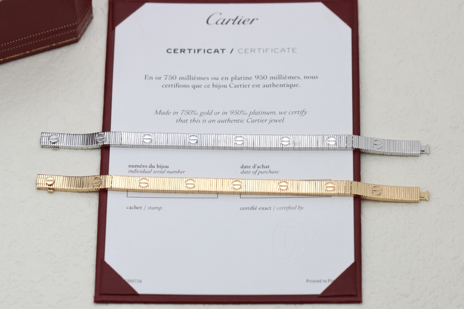 Cartier Cartier Love银色 玫瑰金 腕链式手镯